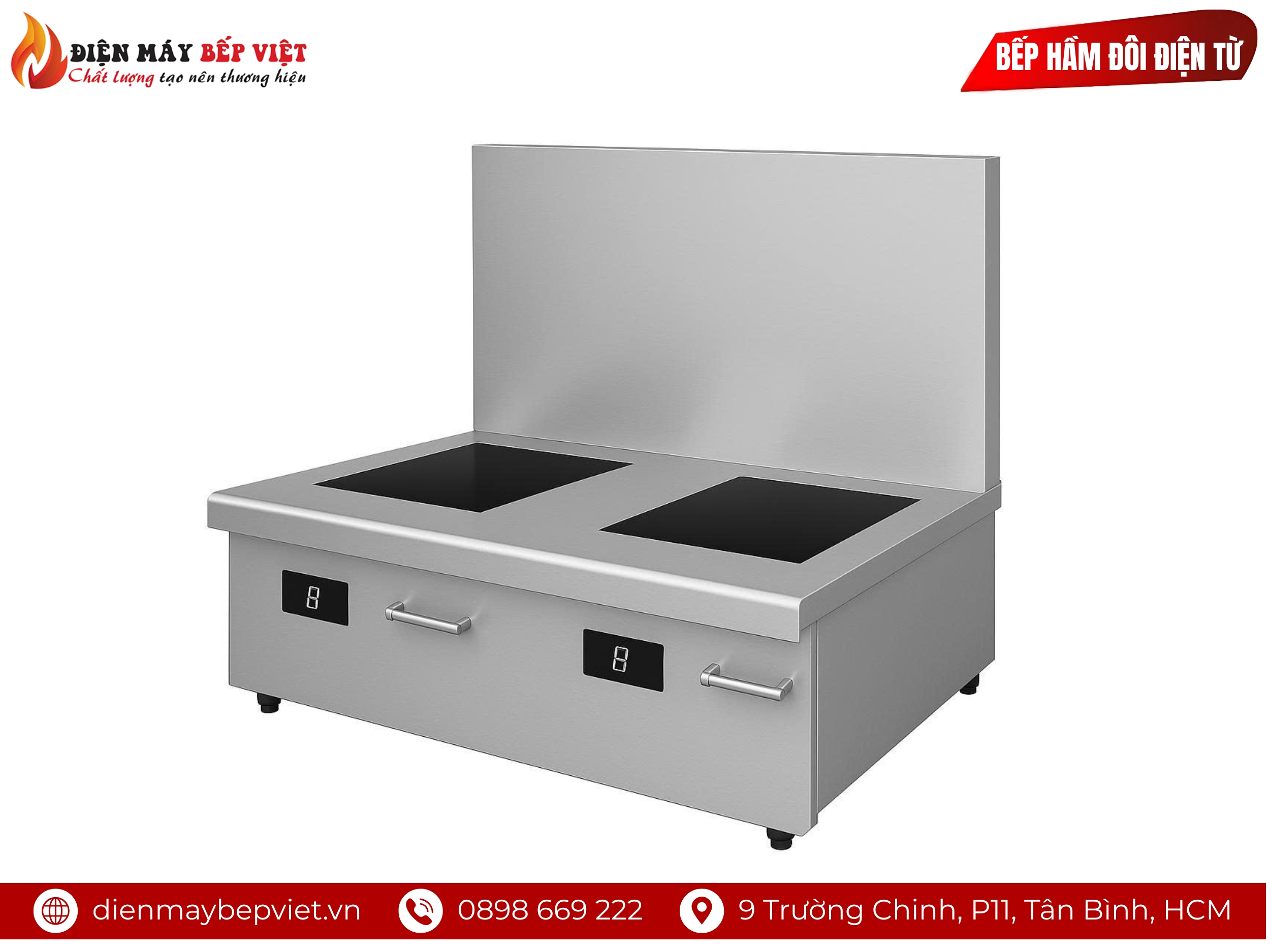 Bếp Hầm Đôi Điện Từ Phẳng Kính