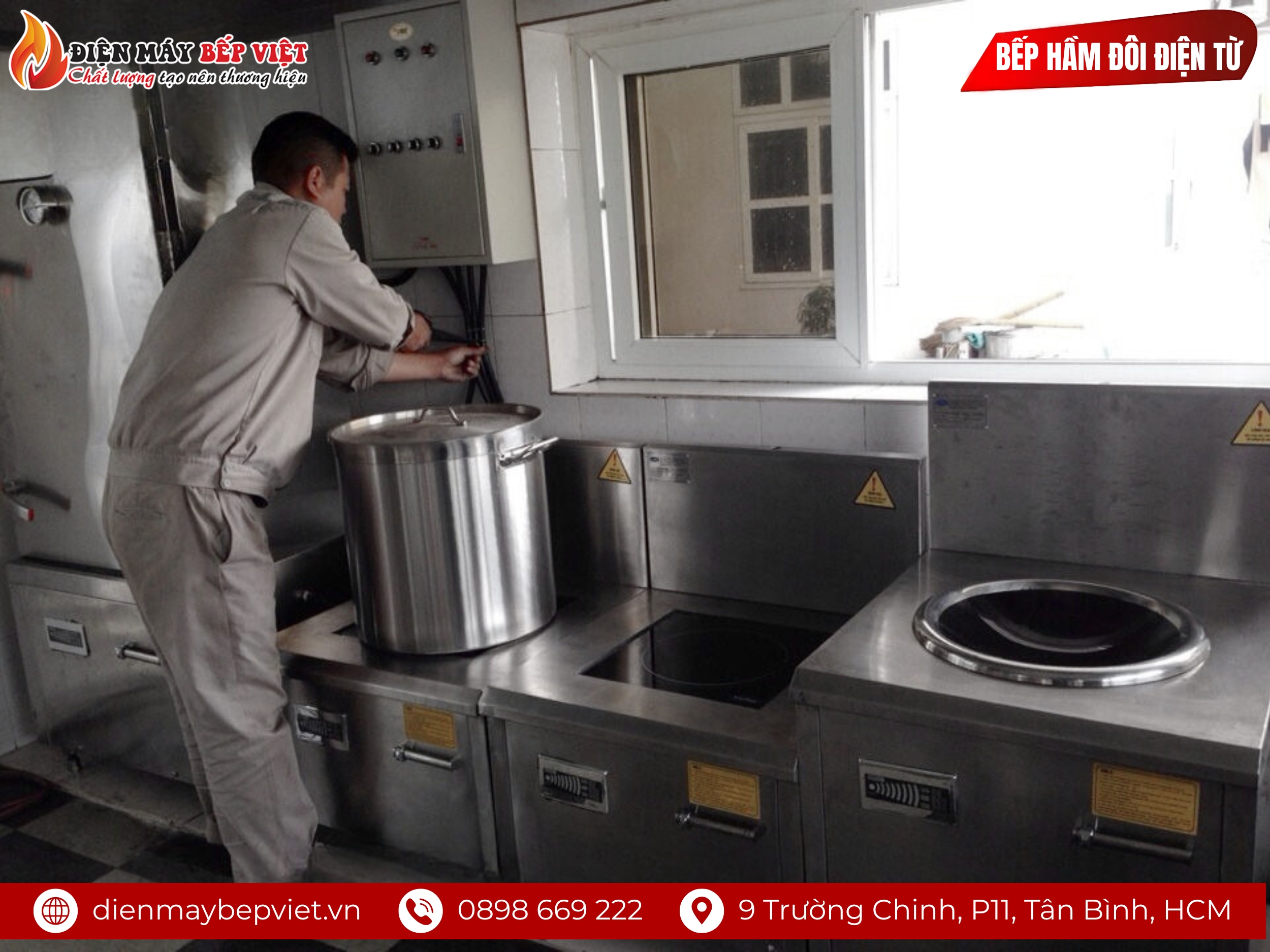 Bếp Hầm Đôi Điện Từ Phẳng Kính