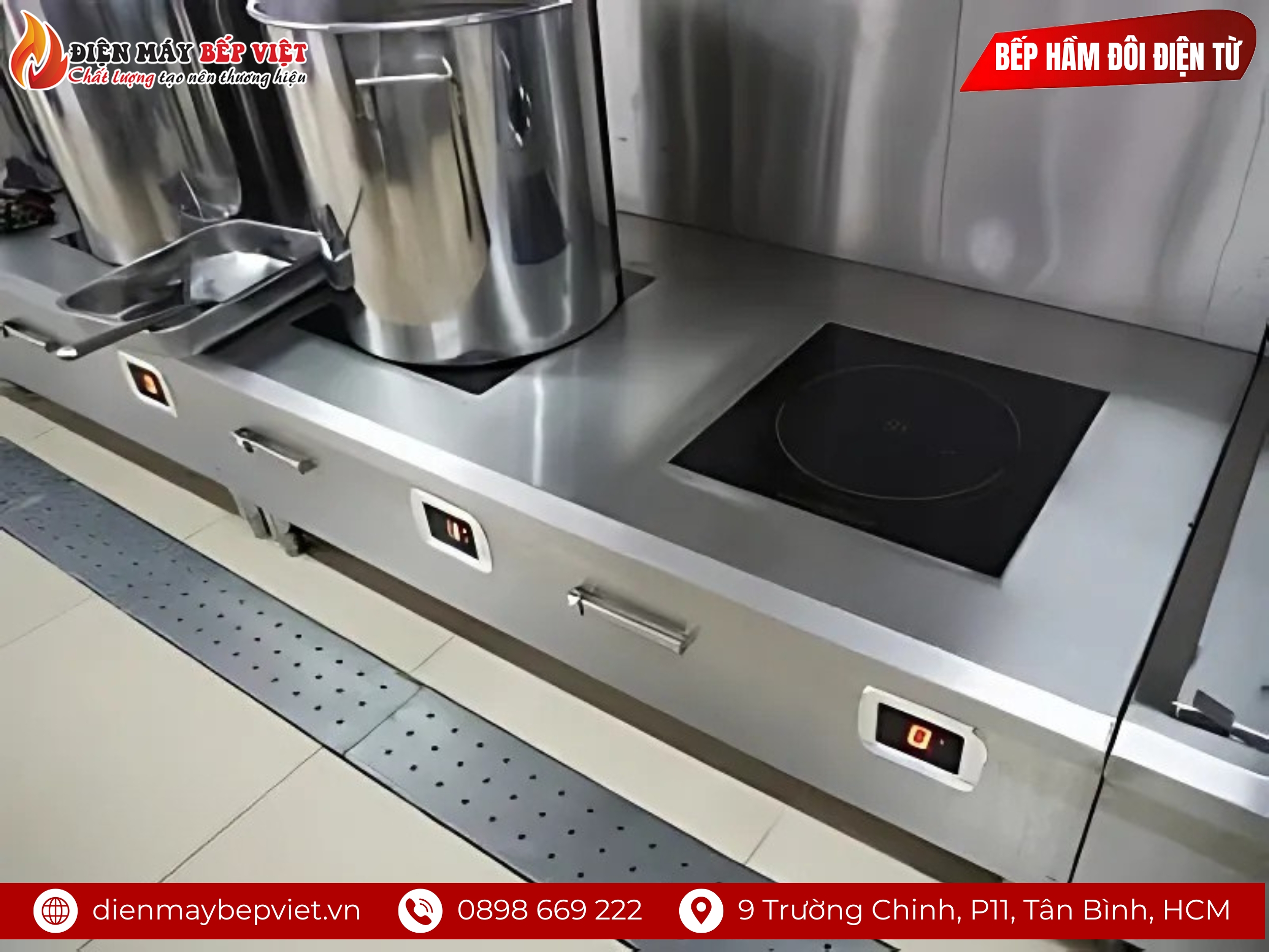 Bếp Hầm Đôi Điện Từ Phẳng Kính