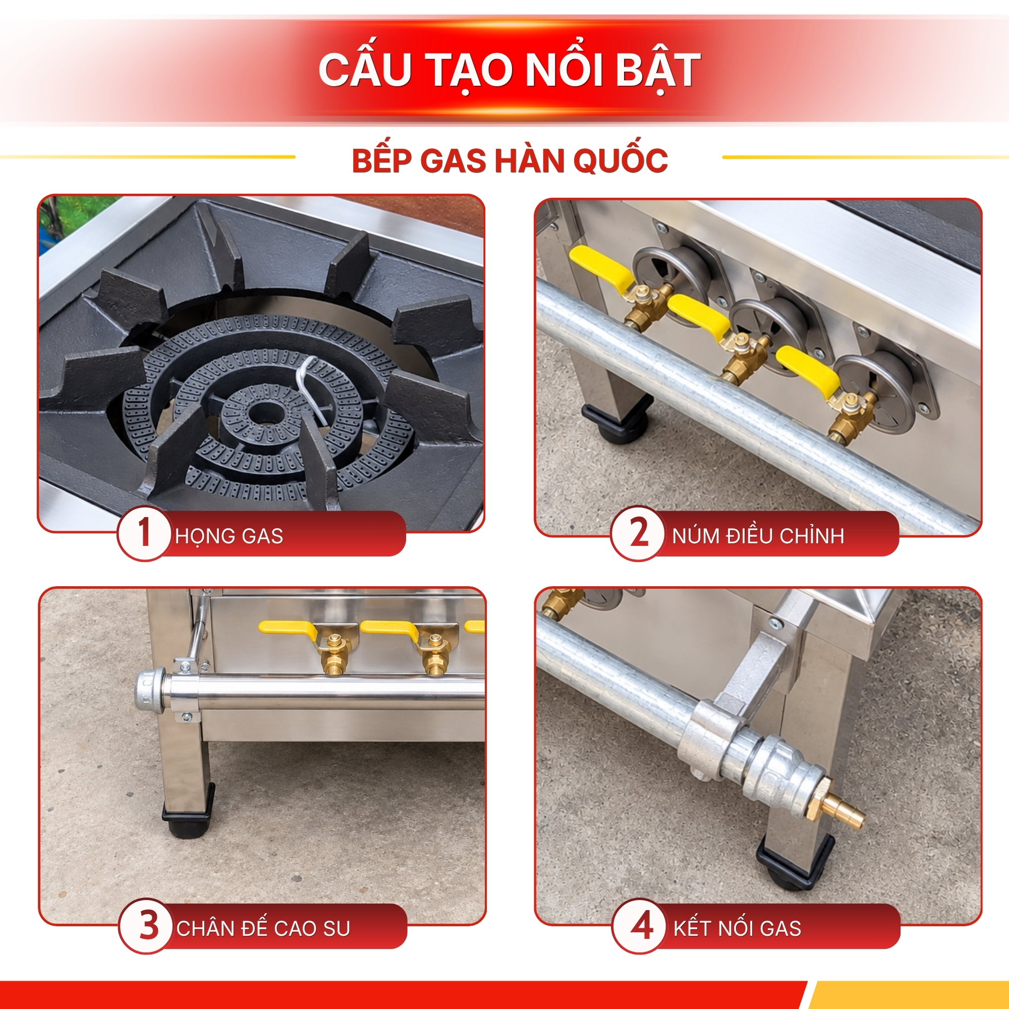 Bếp hầm đơn nhỏ 450x450x450mm