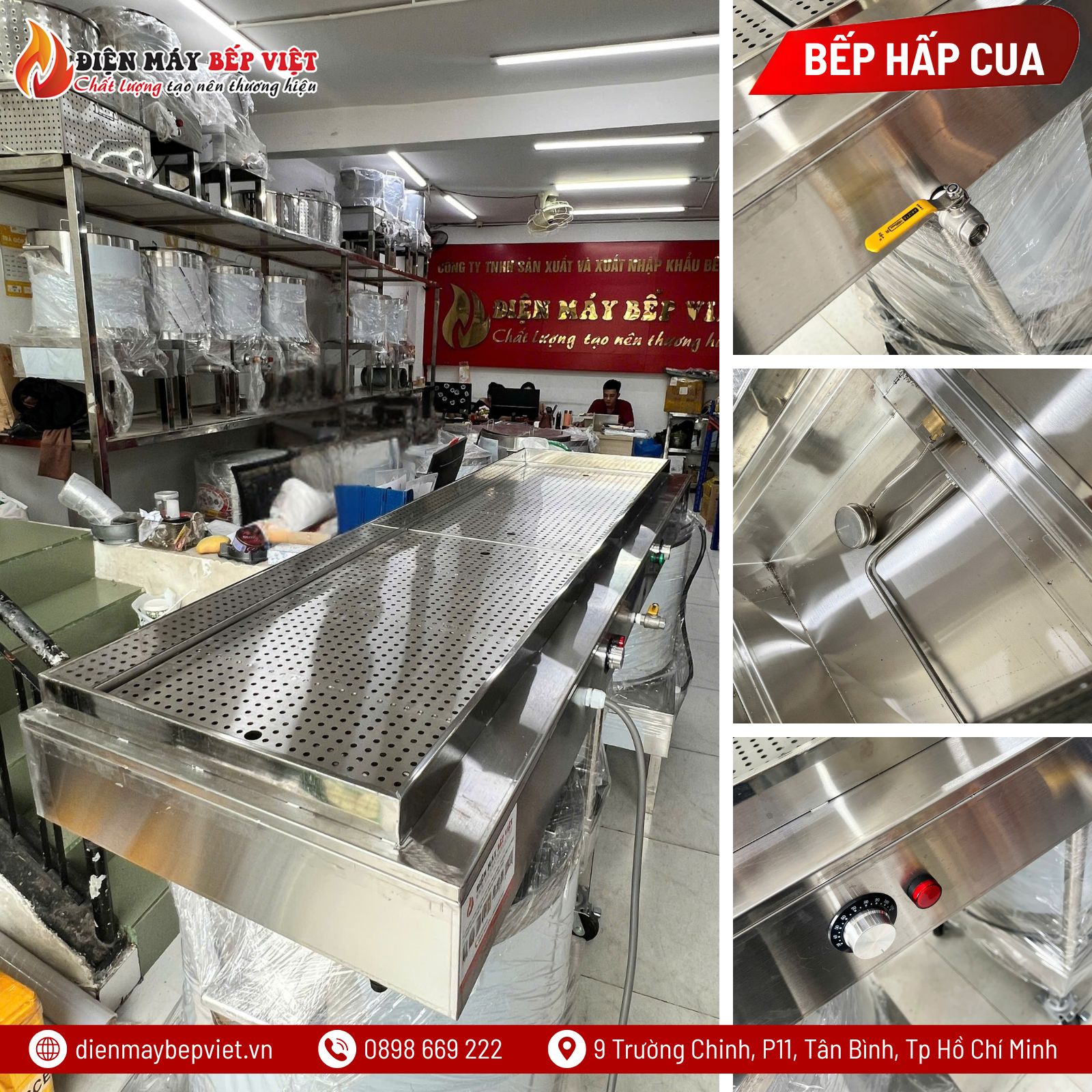 Bếp Hấp Cua Inox Cao Cấp BV 1500