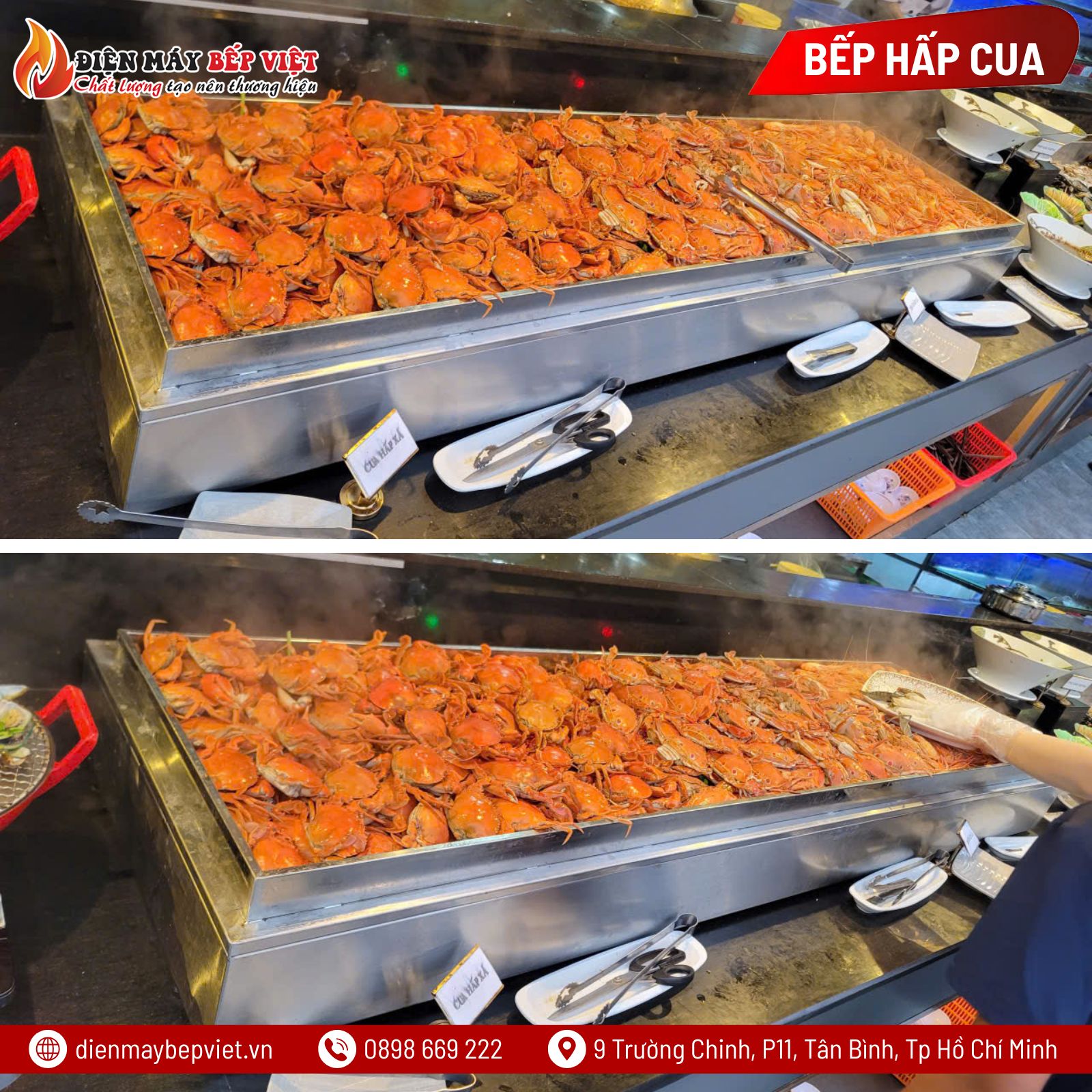 Bếp Hấp Cua Inox Cao Cấp BV 1500