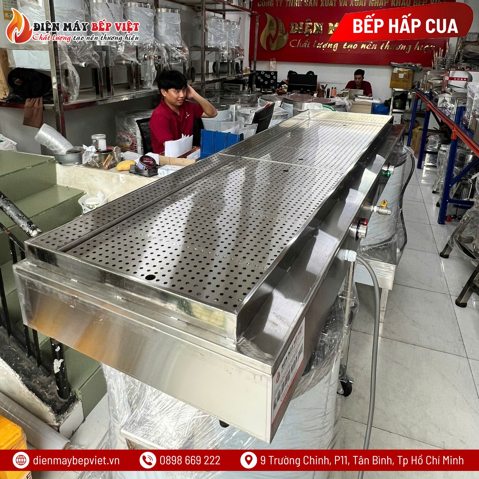 Bếp Hấp Cua Inox Cao Cấp BV 1500