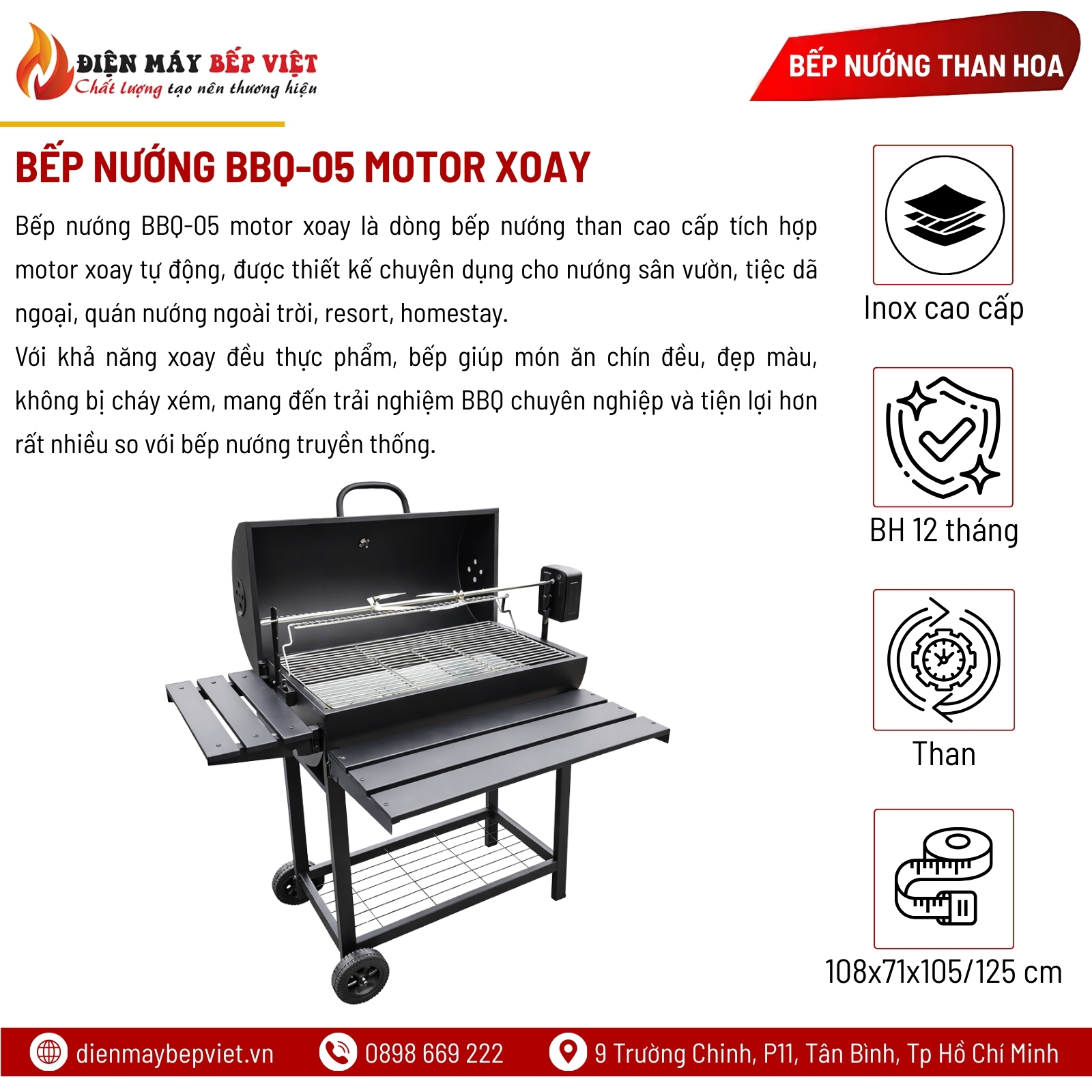 Bếp Nướng BBQ-05 Motor Xoay