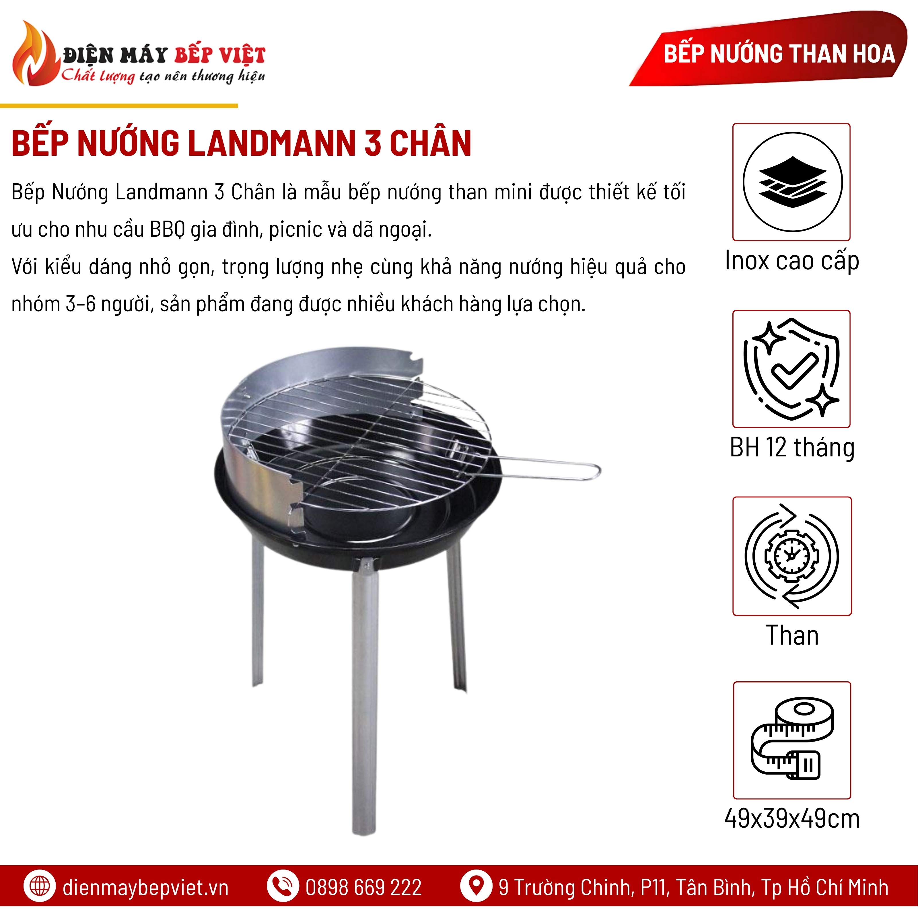 Bếp Nướng Landmann 3 Chân