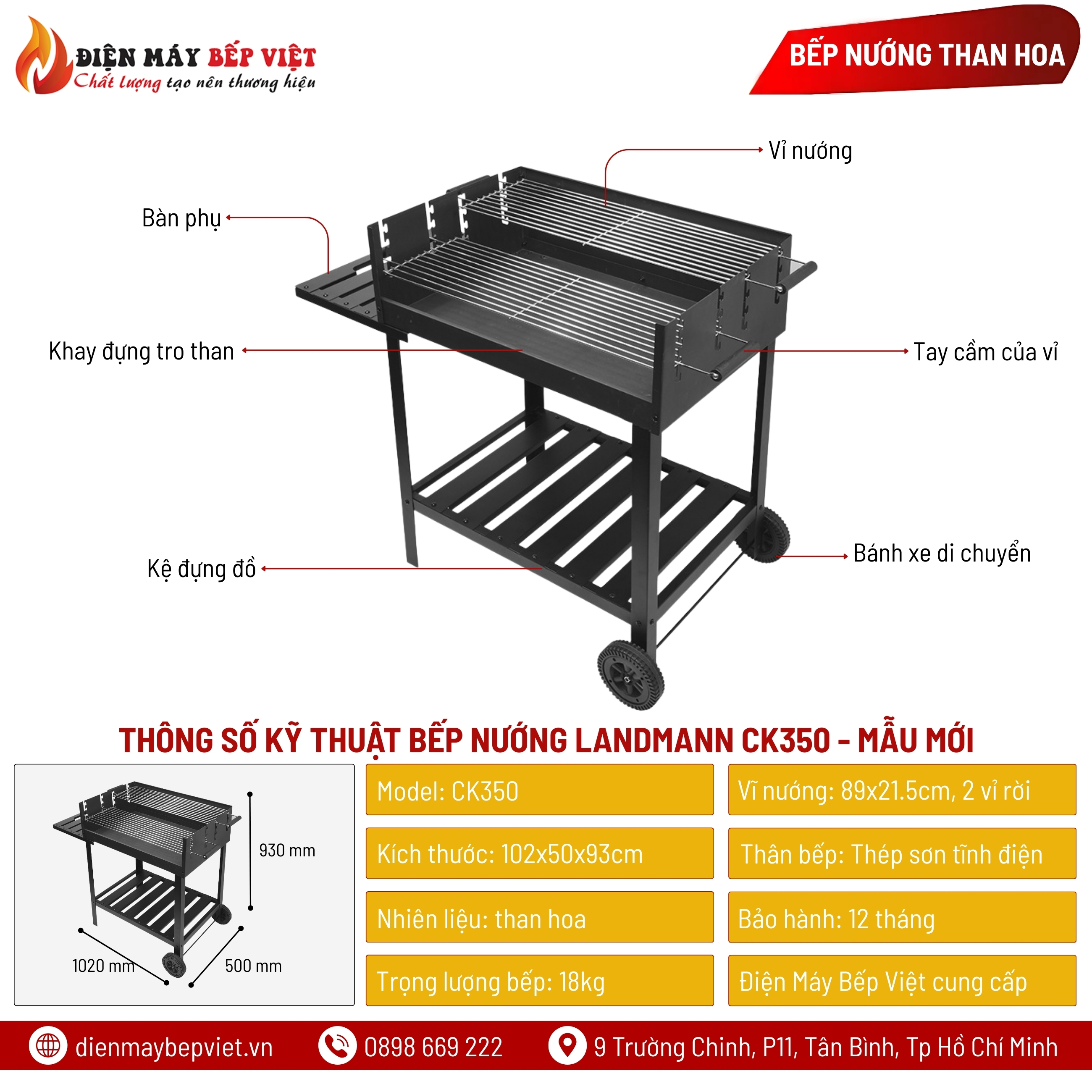 Bếp Nướng Landmann CK350 - Mẫu Mới
