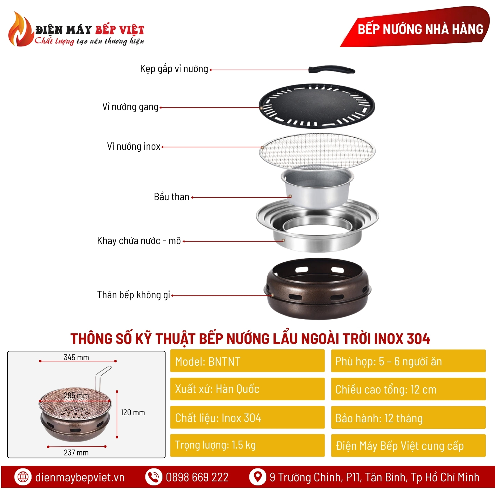 Bếp Nướng Lẩu Ngoài Trời