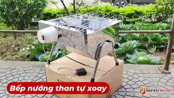 Bếp nướng than tự xoay VS5 tiết kiệm thời gian nướng