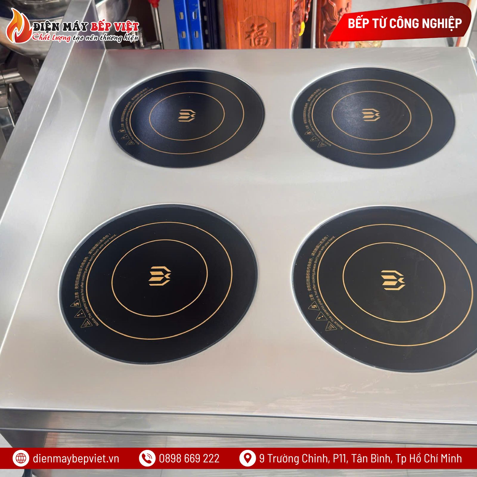 Bếp Từ Công Nghiệp 4 Họng Tròn BT3500