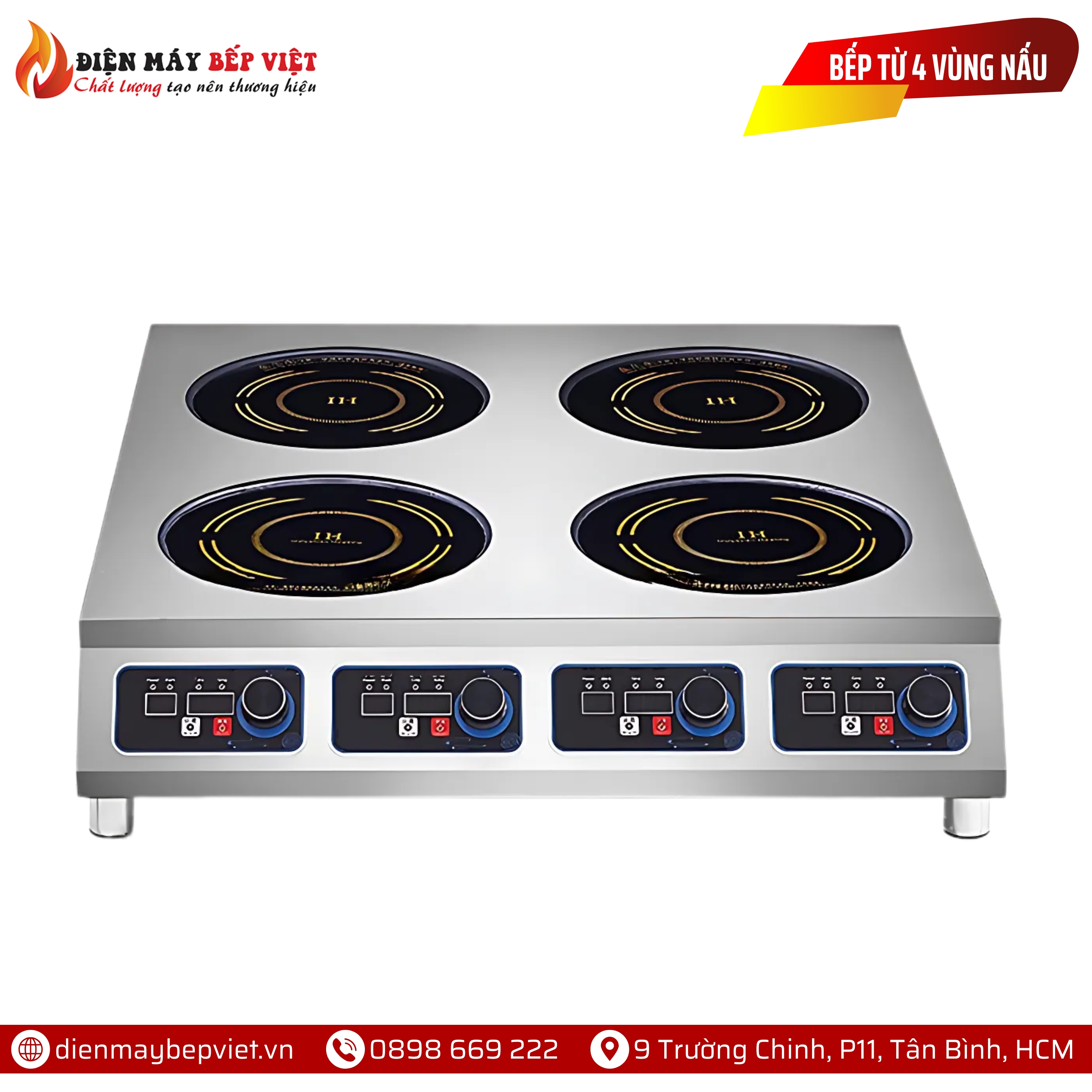 Bếp Từ Công Nghiệp 4 Vùng Nấu