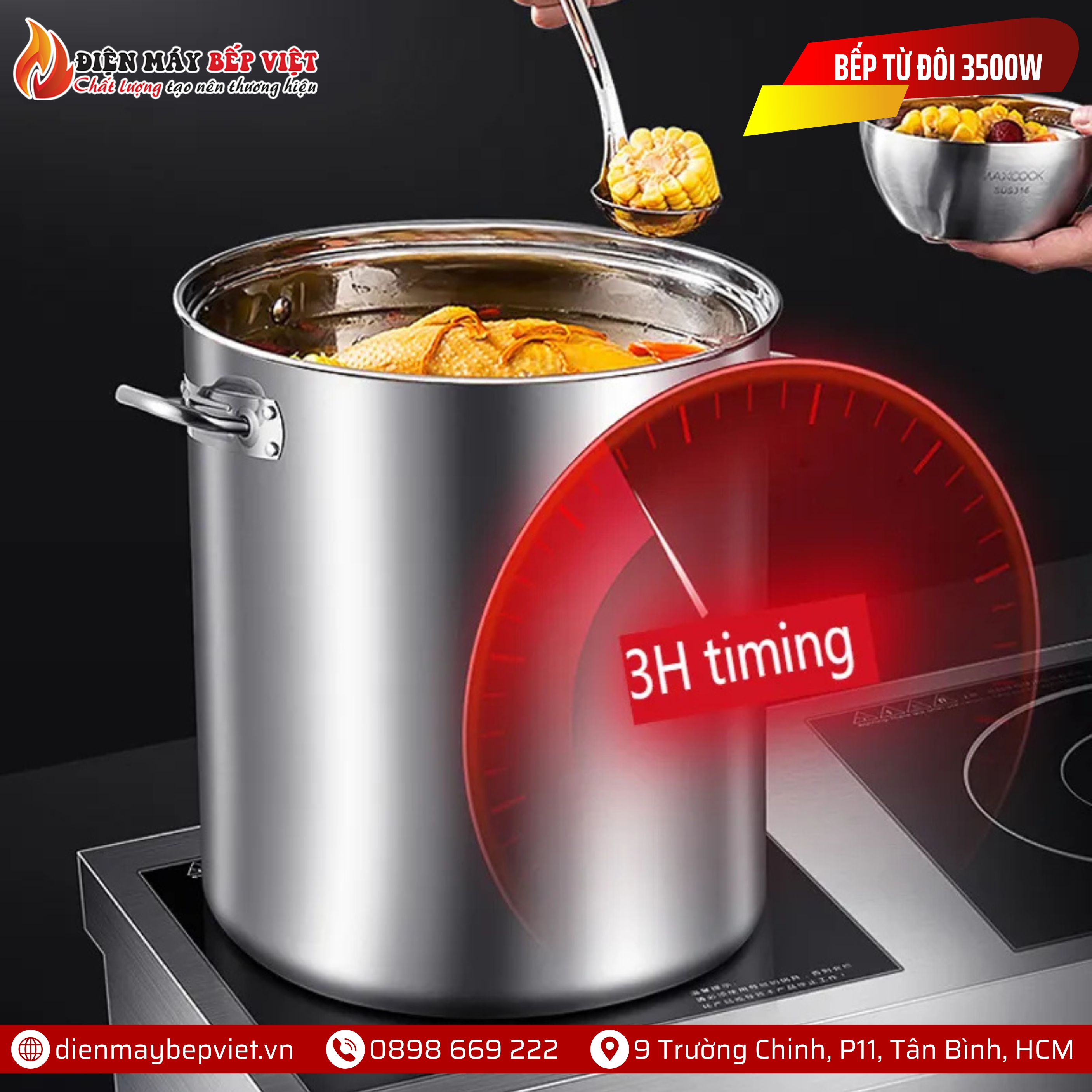 Bếp Từ Công Nghiệp Đôi 3500W