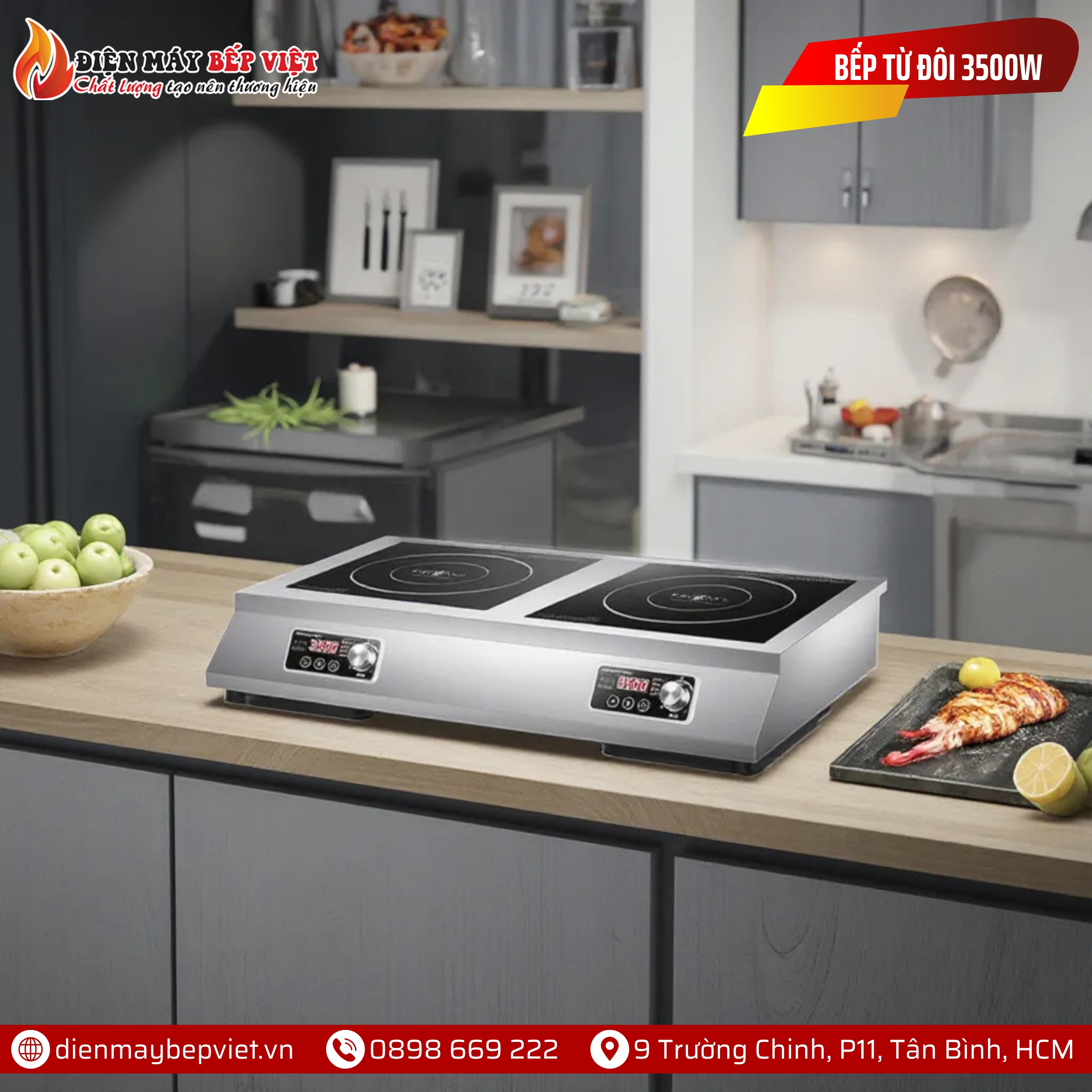 Bếp Từ Công Nghiệp Đôi 3500W