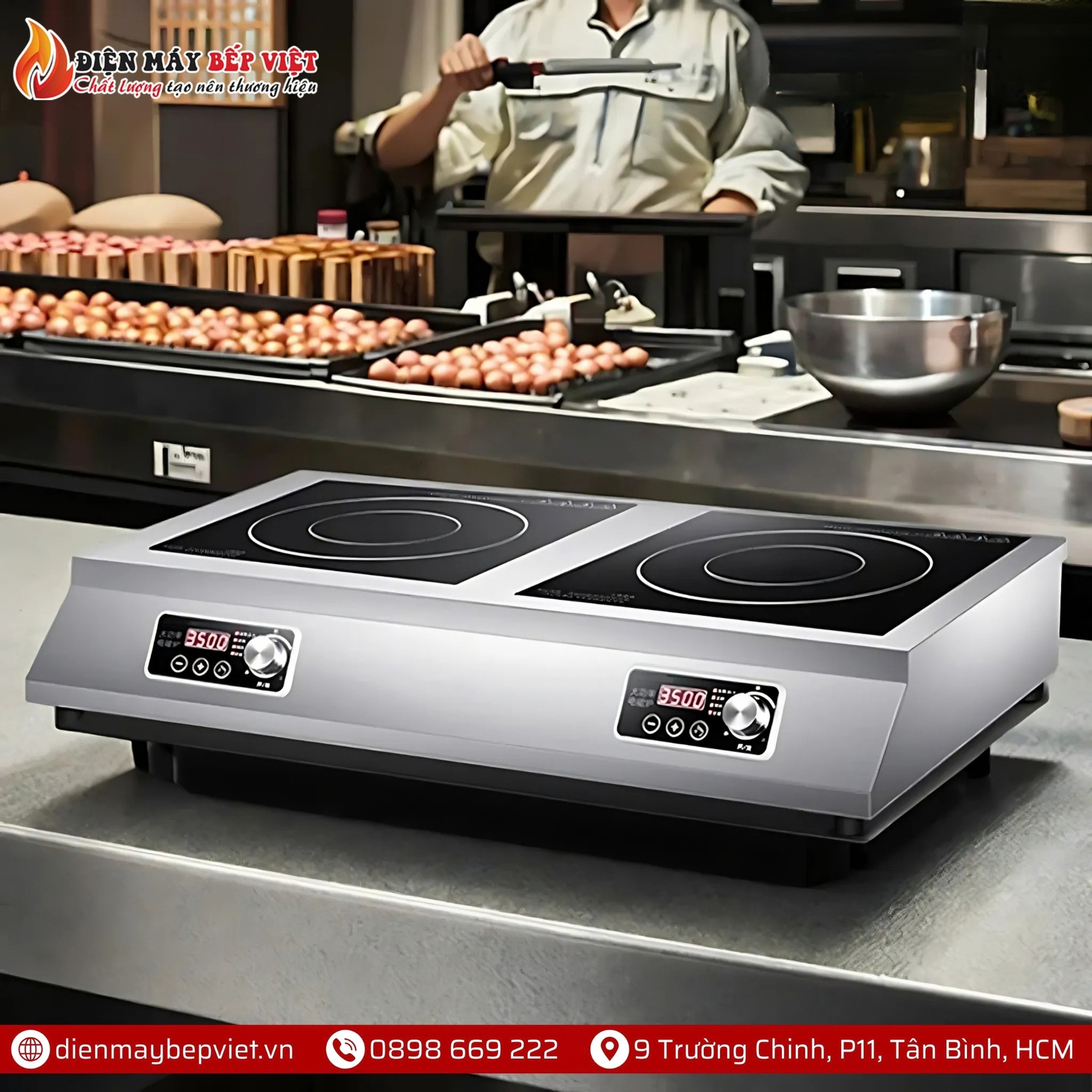 Bếp Từ Công Nghiệp Đôi 5000W