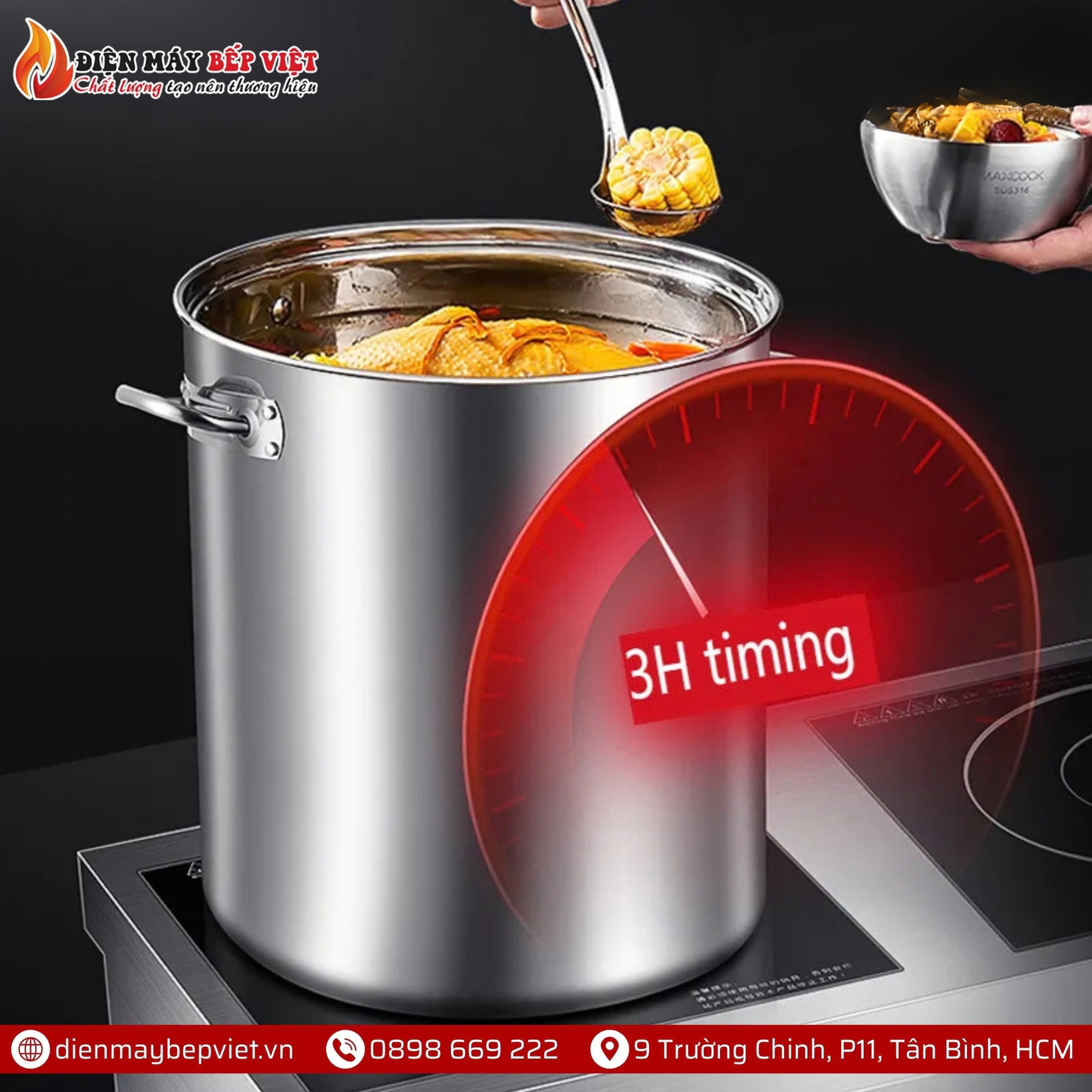 Bếp Từ Công Nghiệp Đôi 5000W
