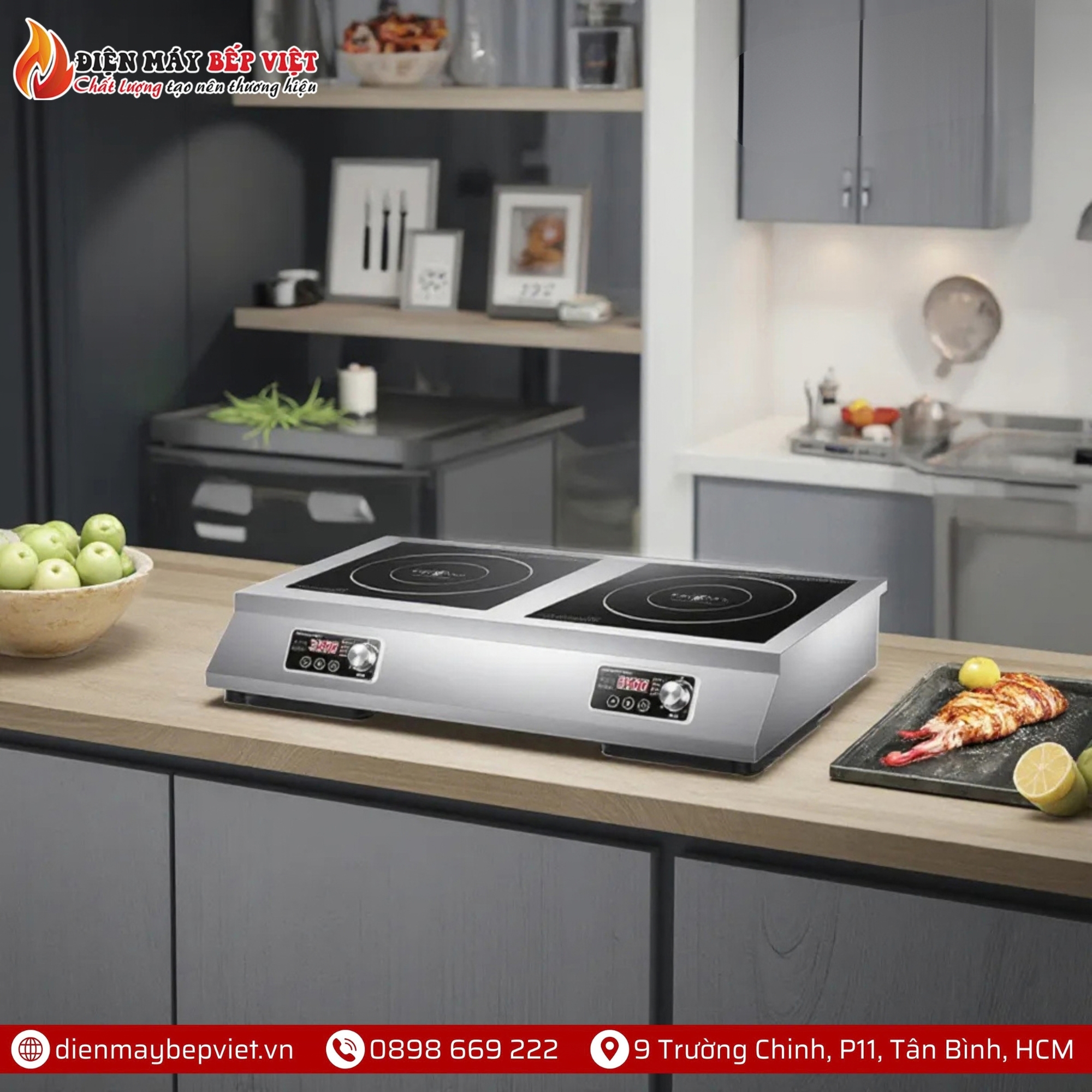 Bếp Từ Công Nghiệp Đôi 5000W