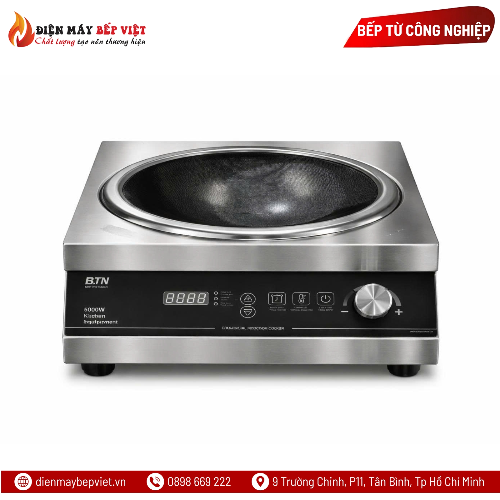 Bếp Từ Công Nghiệp Mặt Lõm 3.5kw