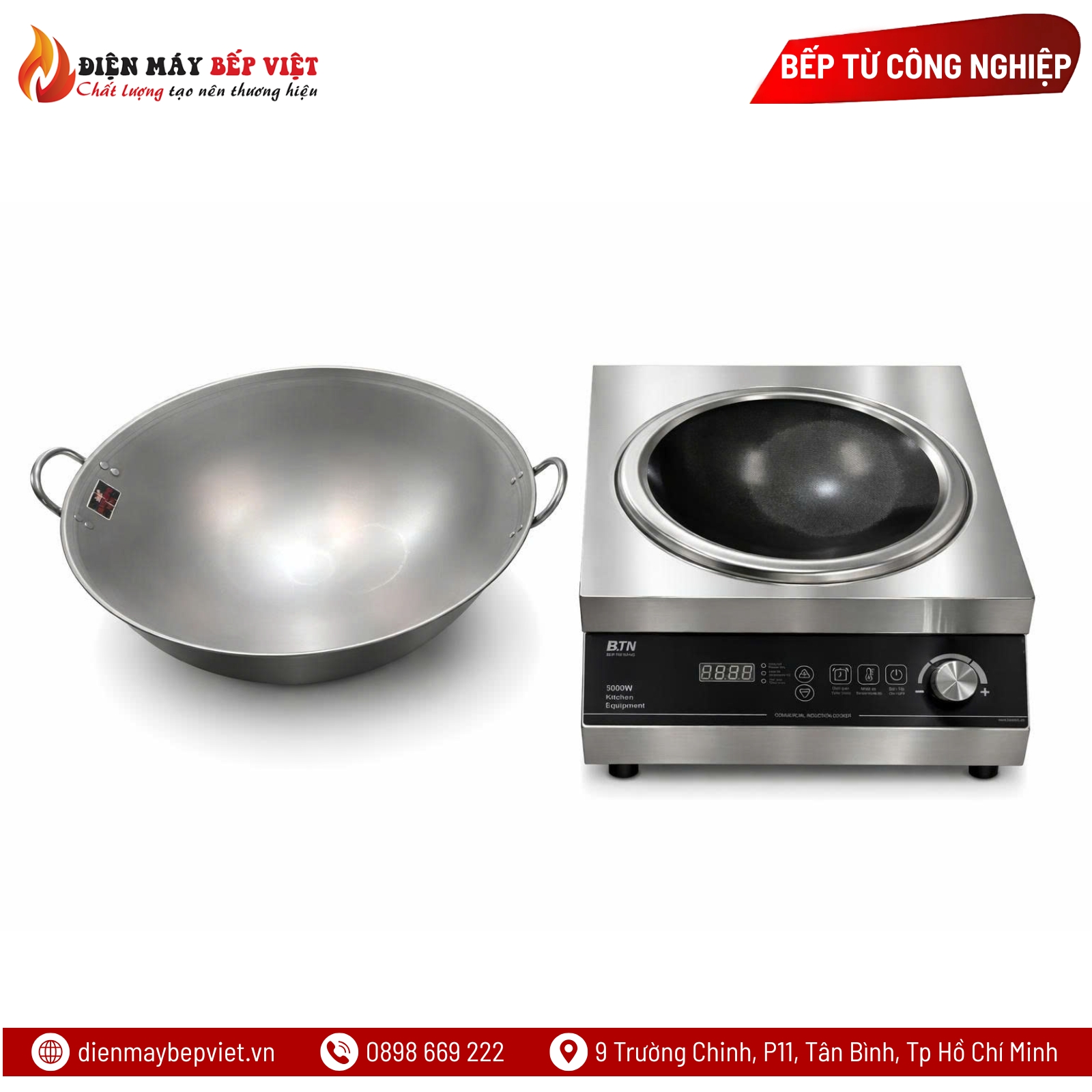 Bếp Từ Công Nghiệp Mặt Lõm 3.5kw