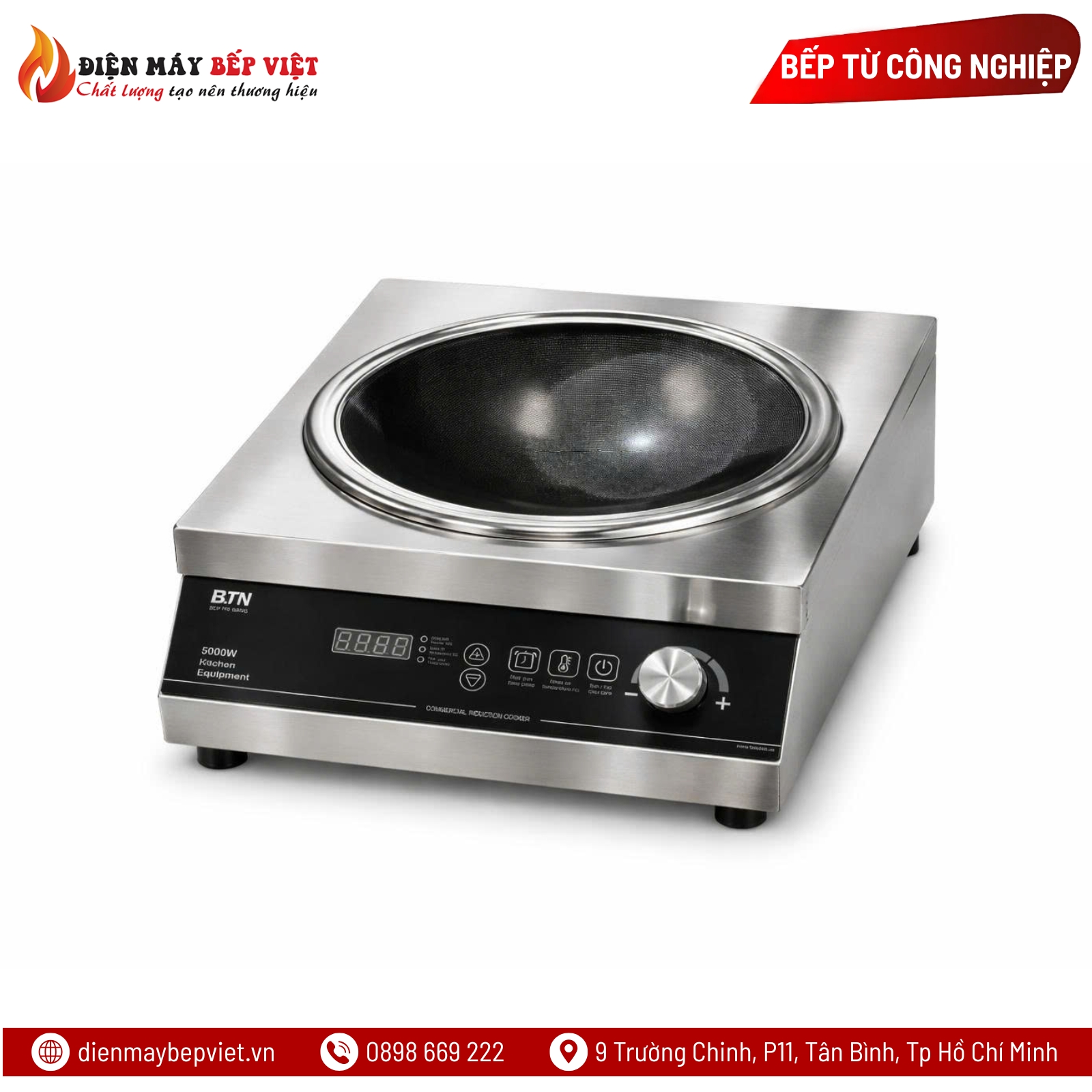 Bếp Từ Công Nghiệp Mặt Lõm 3.5kw