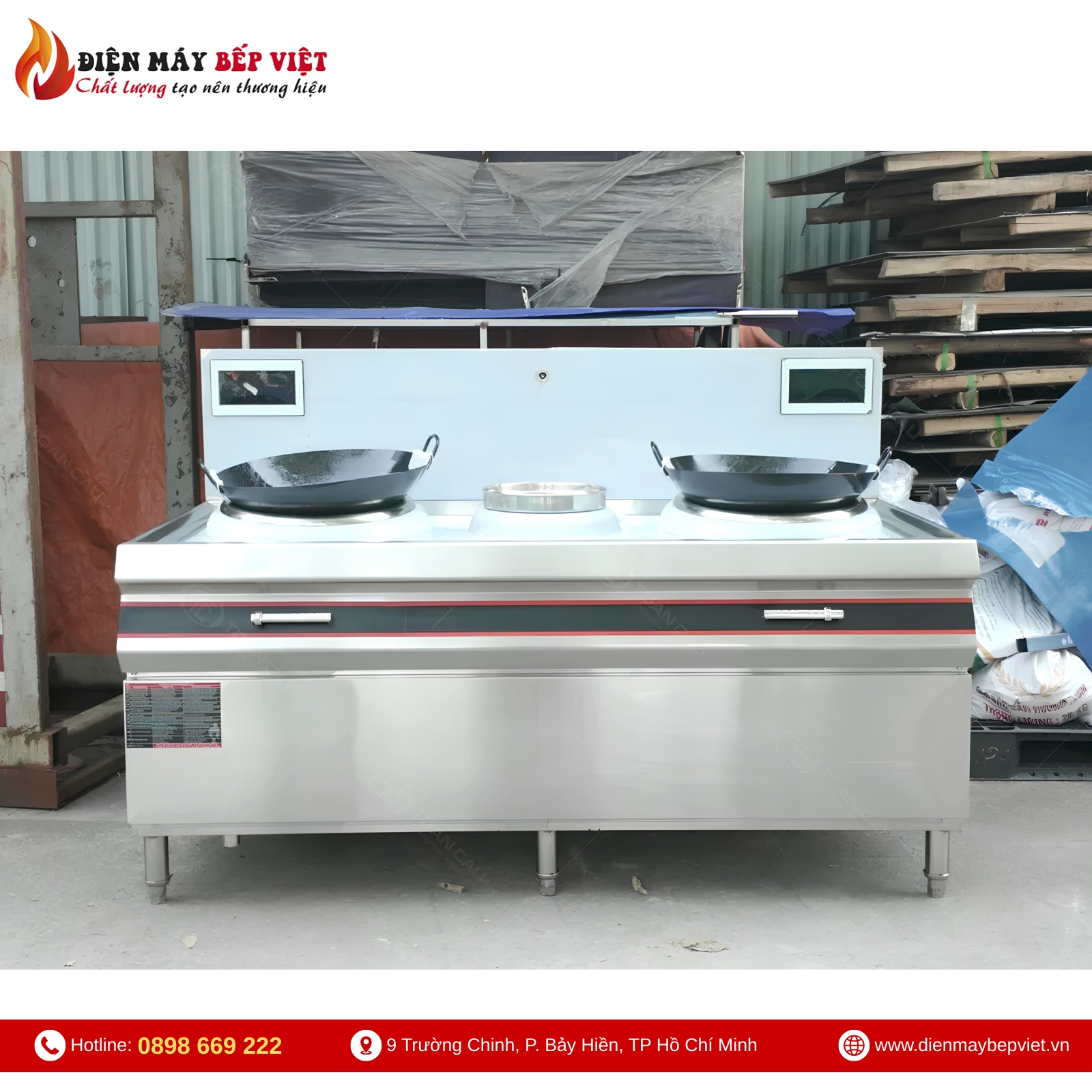 Bếp Xào Đôi Điện Từ Chảo Phi 500 BV13