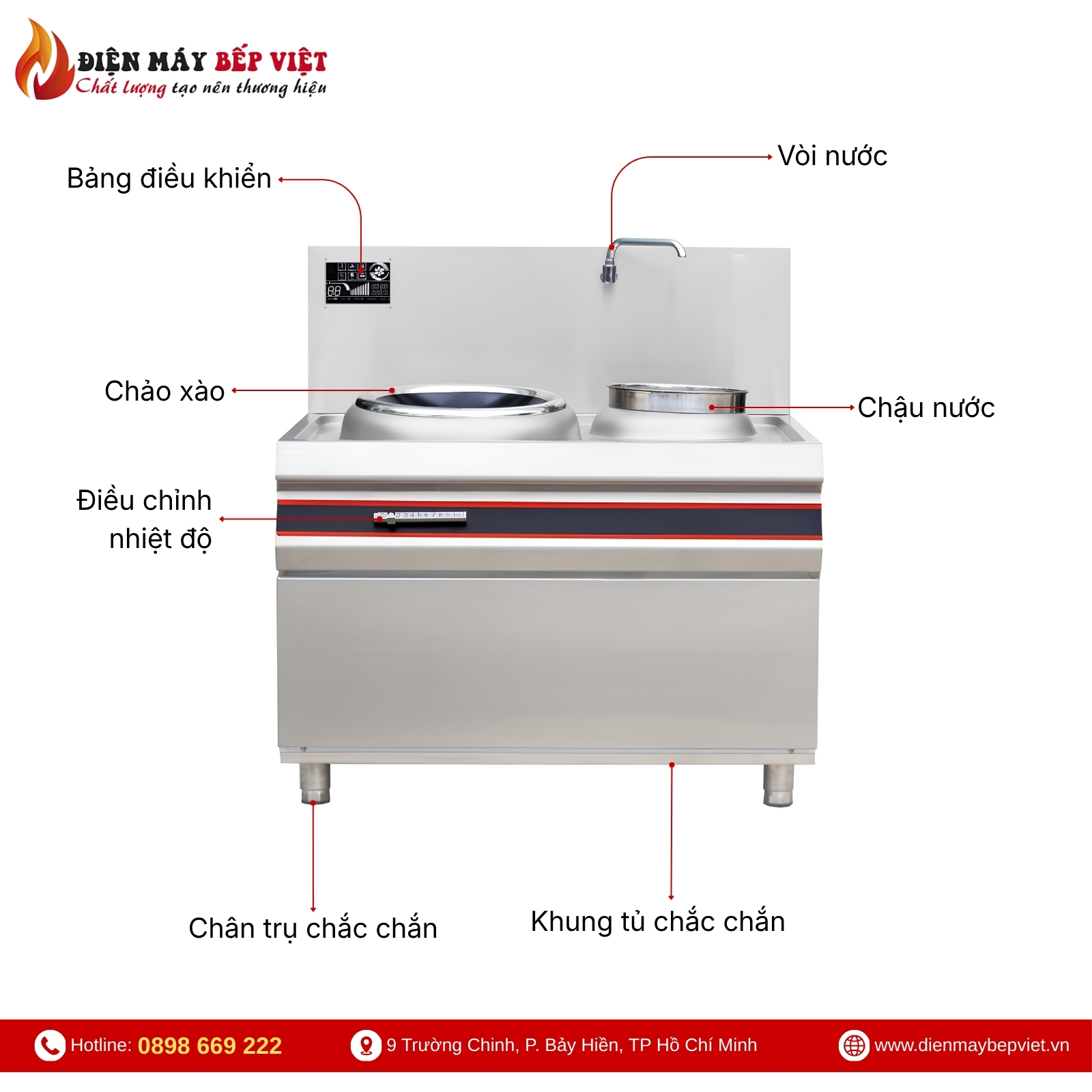 Bếp Xào Đơn Điện Từ BV10