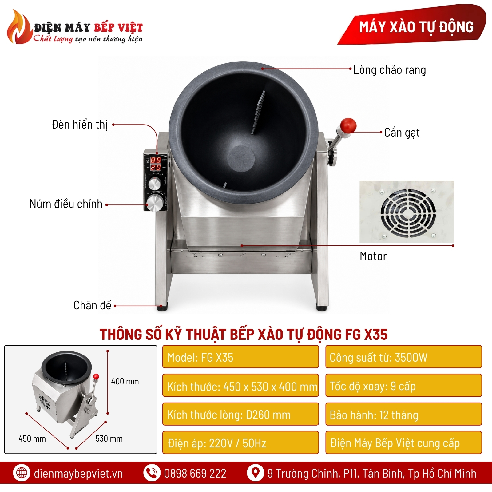 Bếp Xào Tự Động FG X35 3500W