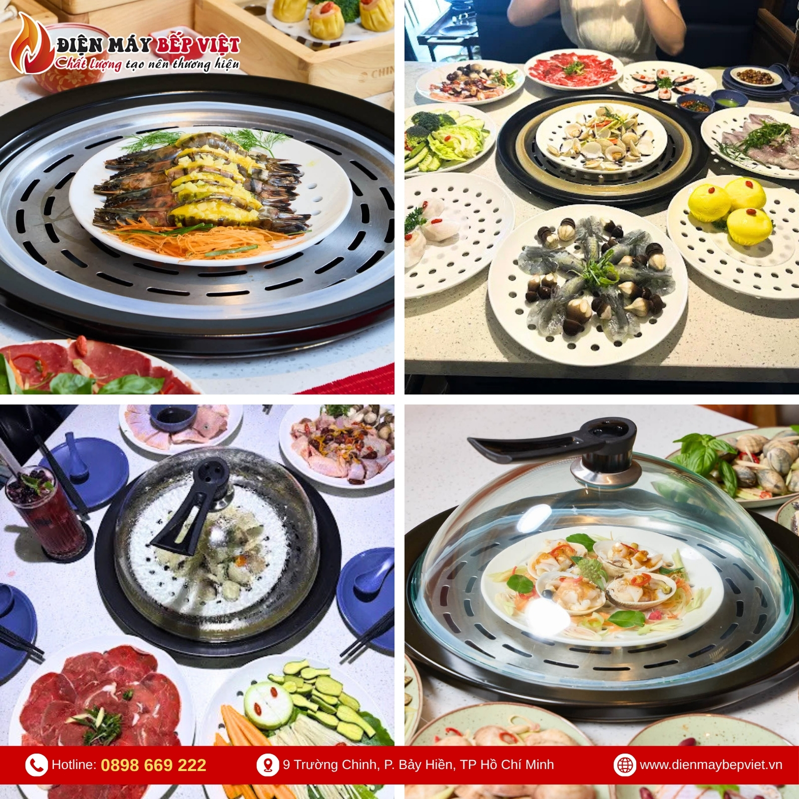 Bộ Bàn Nồi Lẩu Hơi Nhà Hàng