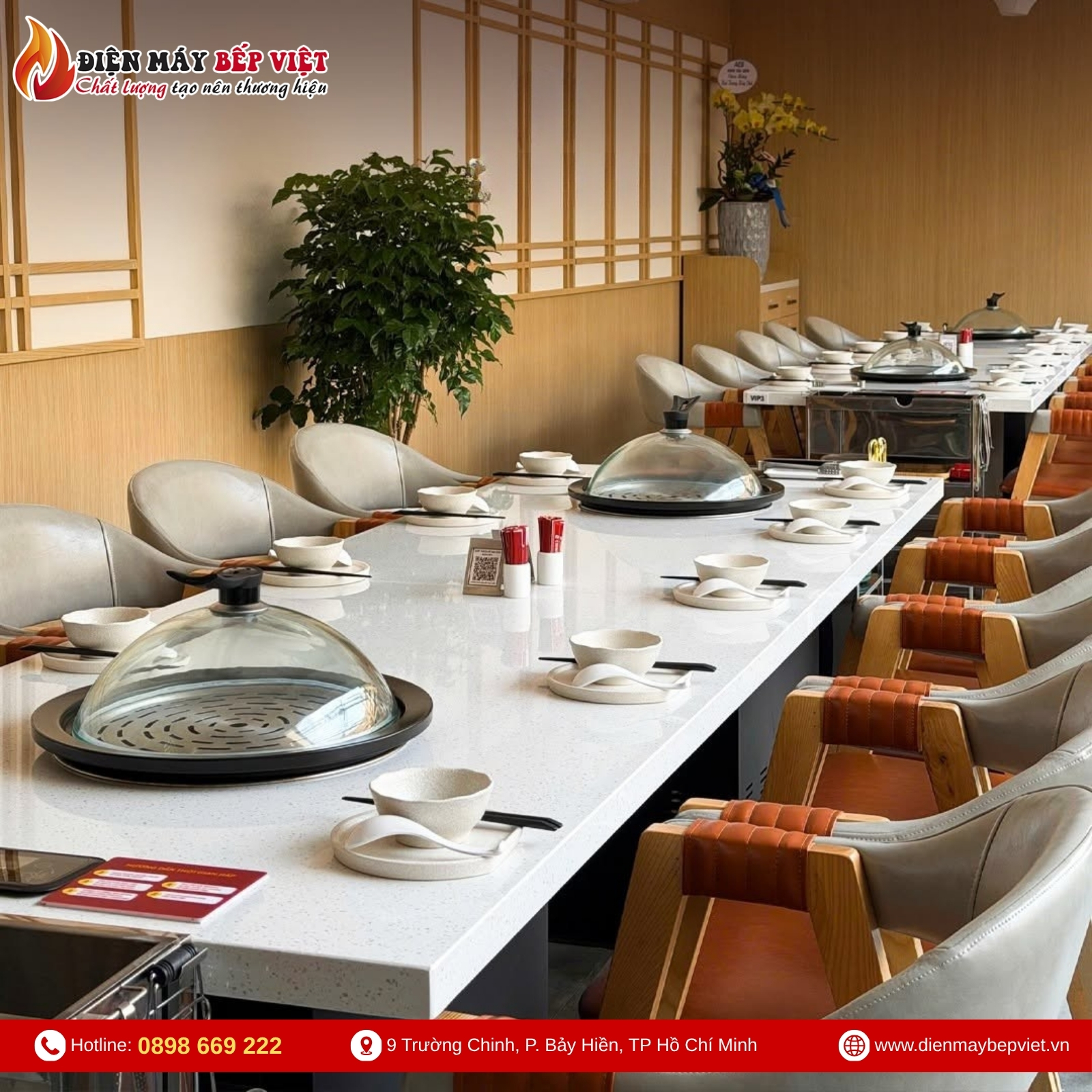 Bộ Bàn Nồi Lẩu Hơi Nhà Hàng