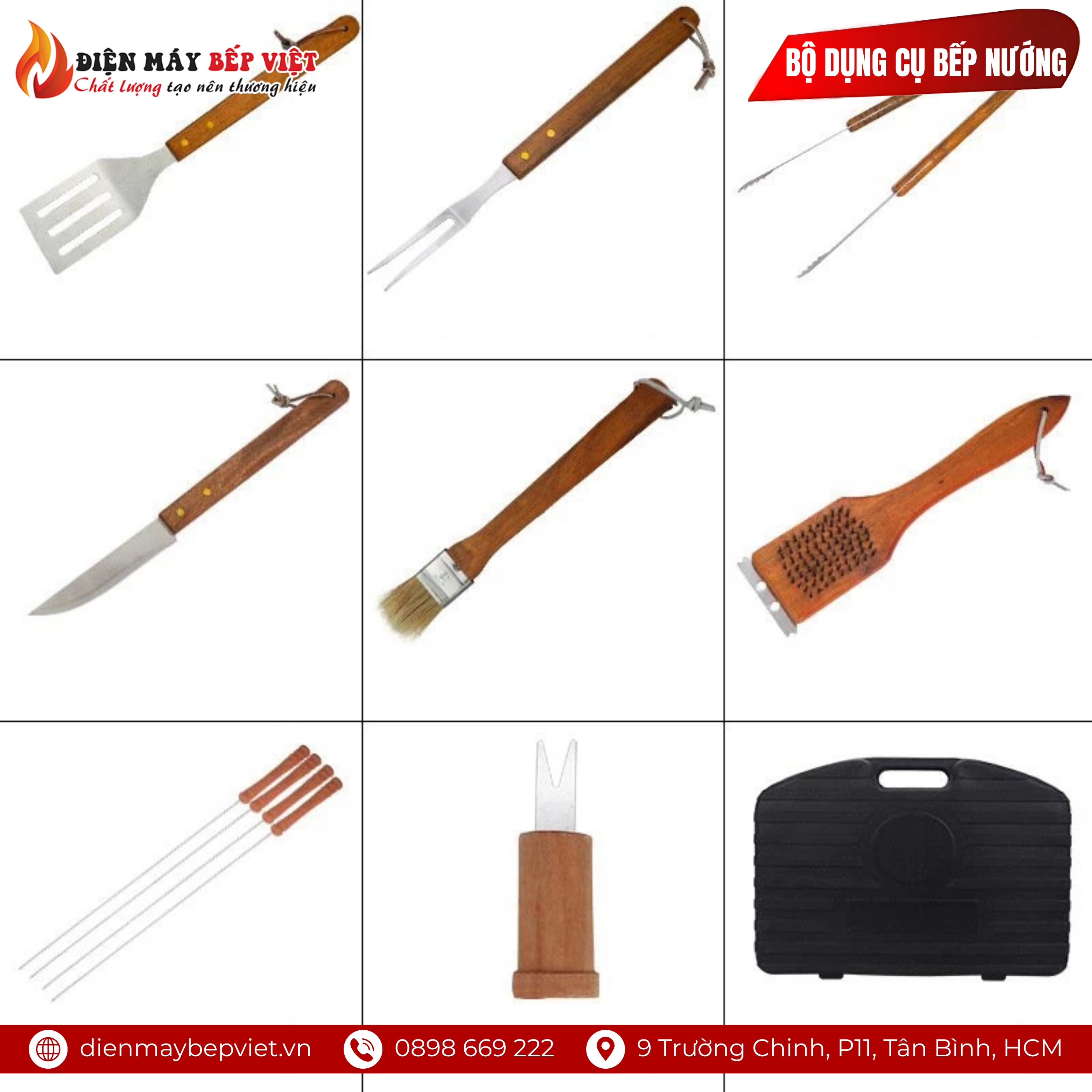 Bộ Dụng Cụ Bếp Nướng 18 Món Cao Cấp