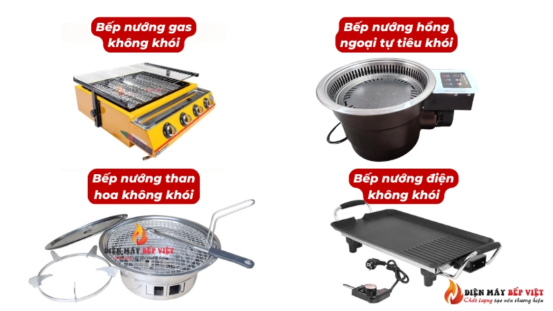 Các loại bếp nướng không khói phổ biến hiện nay