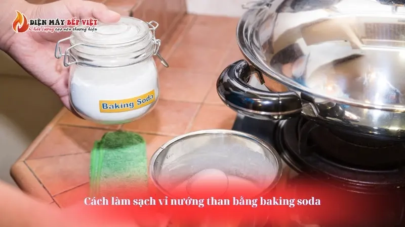 Cách làm sạch vỉ nướng than bằng baking soda