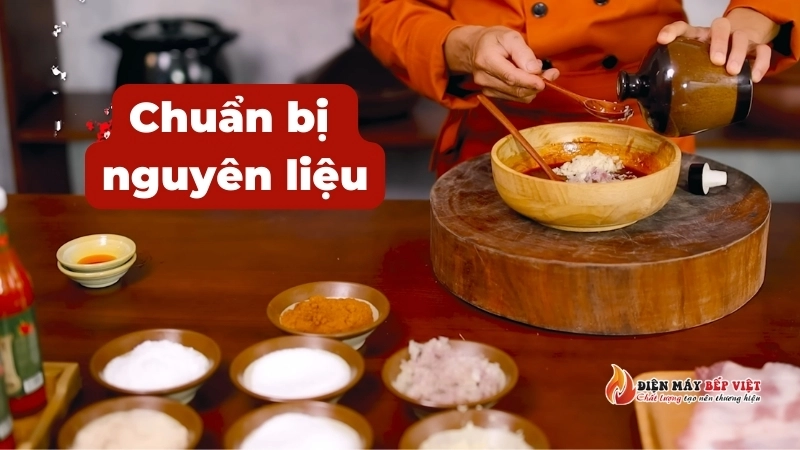 Chuẩn bị nguyên liệu tươi ngon làm sườn nướng ngũ vị