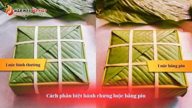 Cách phân biệt bánh chưng luộc bằng pin