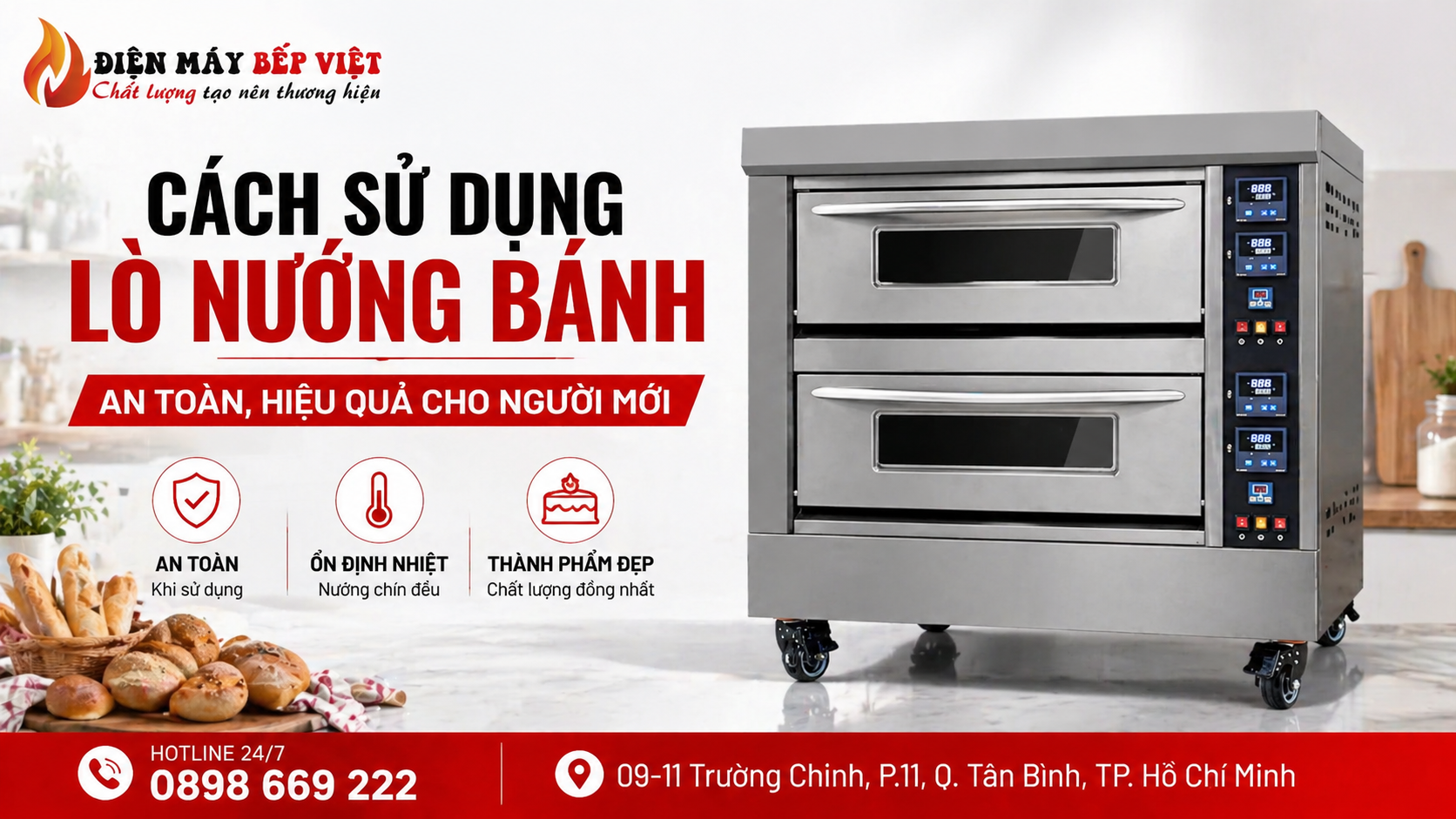 cách sử dụng lò nướng bánh an toàn hiệu quả cho người mới