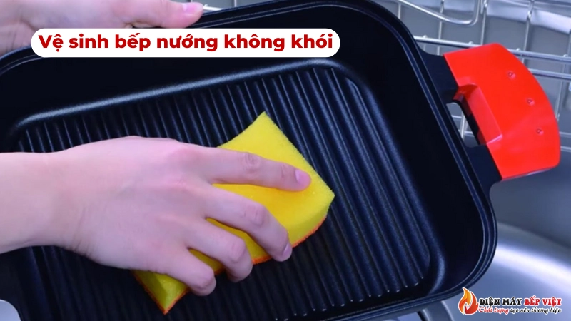 Mẹo vệ sinh bếp nướng không khói nhanh chóng