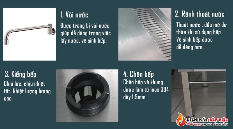 Cấu tạo bếp Á 5 Họng