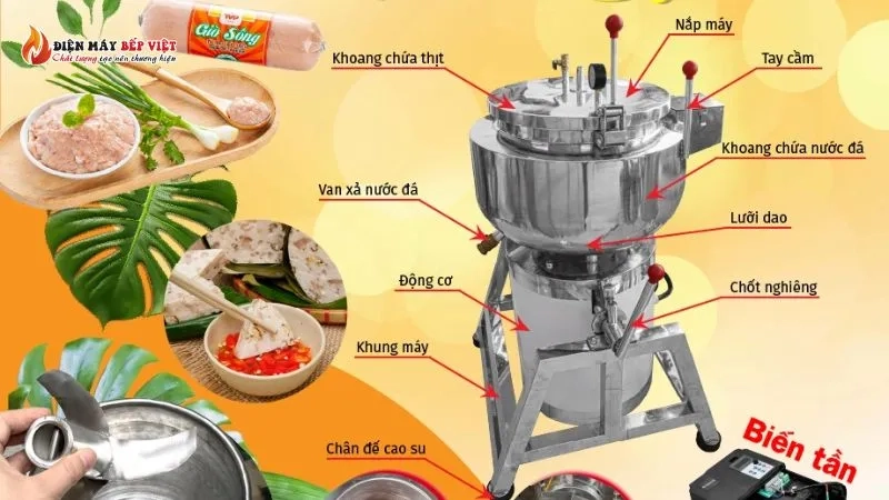 Cấu tạo của máy xay giò chả mà bạn cần biết