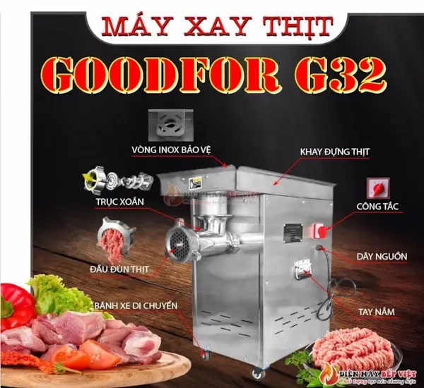 Cấu tạo máy xay thịt Goodfor G32