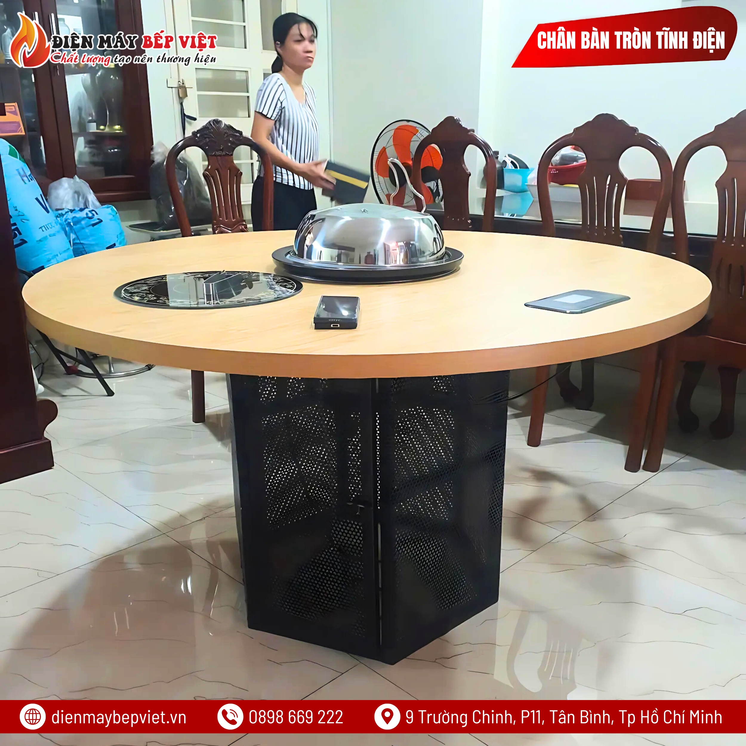 Chân Bàn Tròn Lẩu Nướng