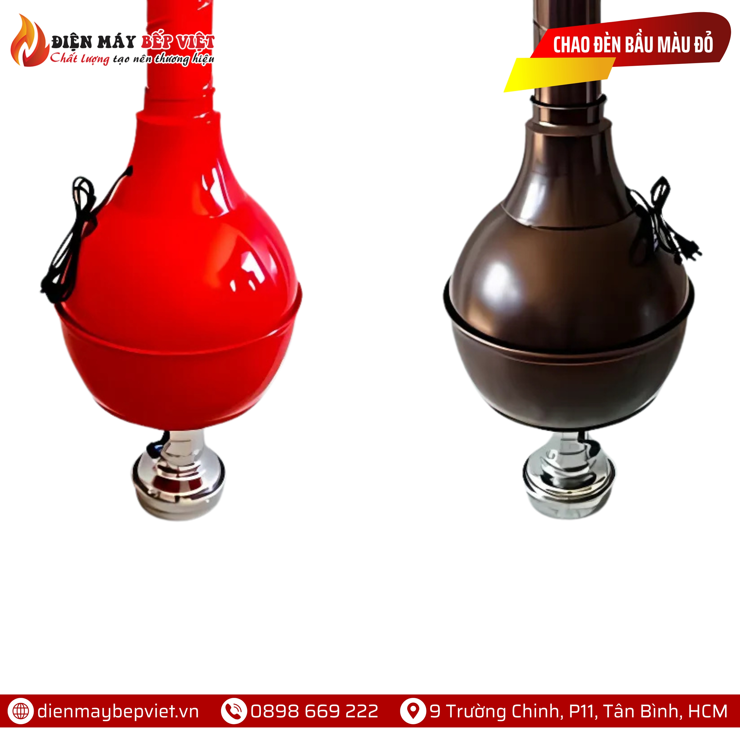 Chao Đèn Dạng Bầu Màu Đỏ