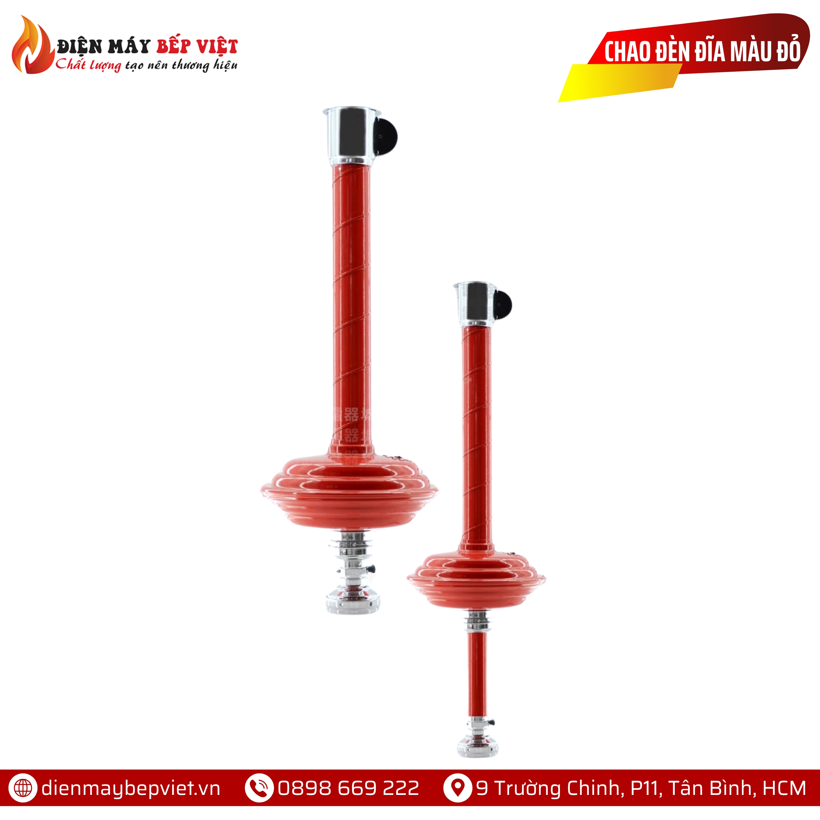 Chao Đèn Dạng Đĩa Màu Đỏ