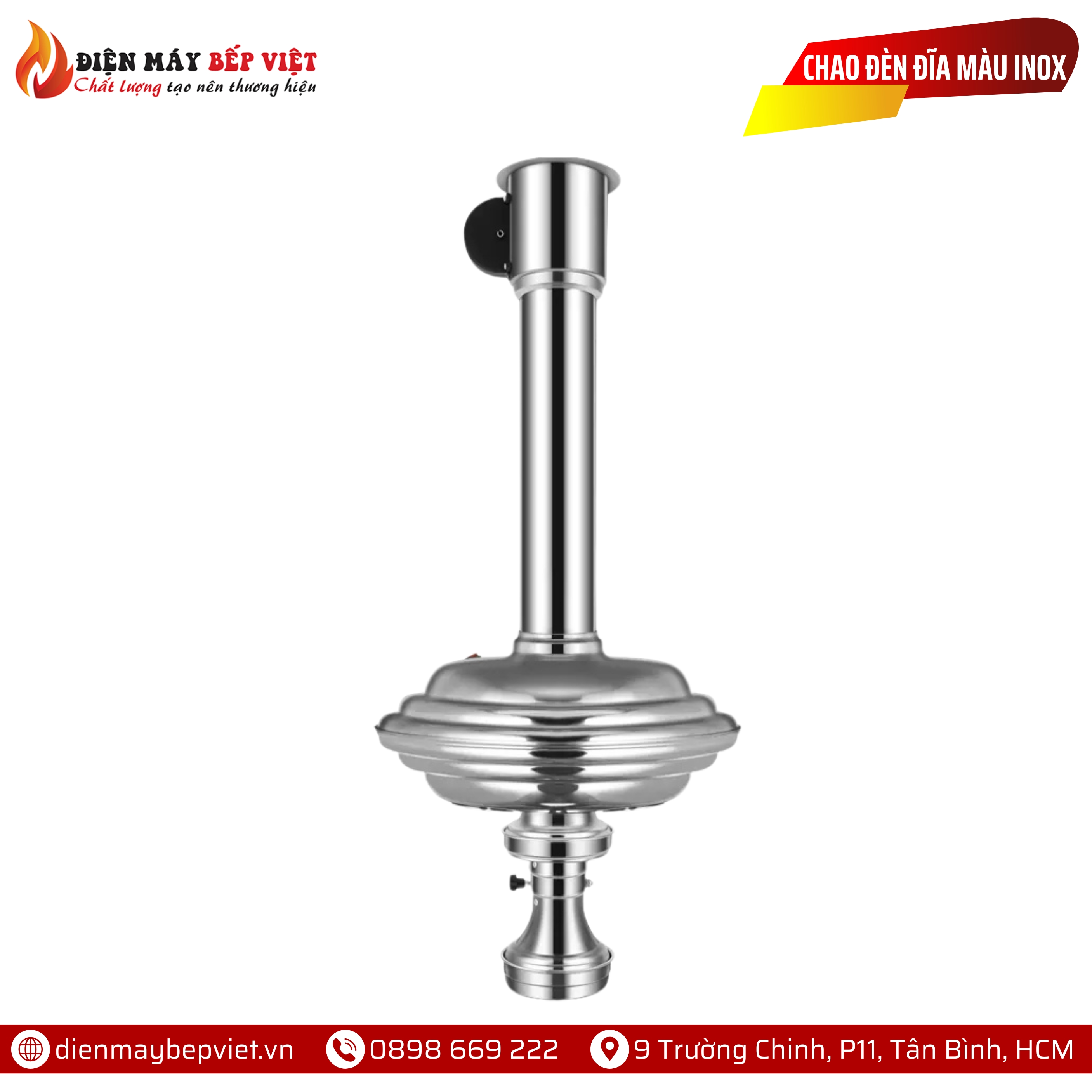 Chao Đèn Dạng Đĩa Màu Inox