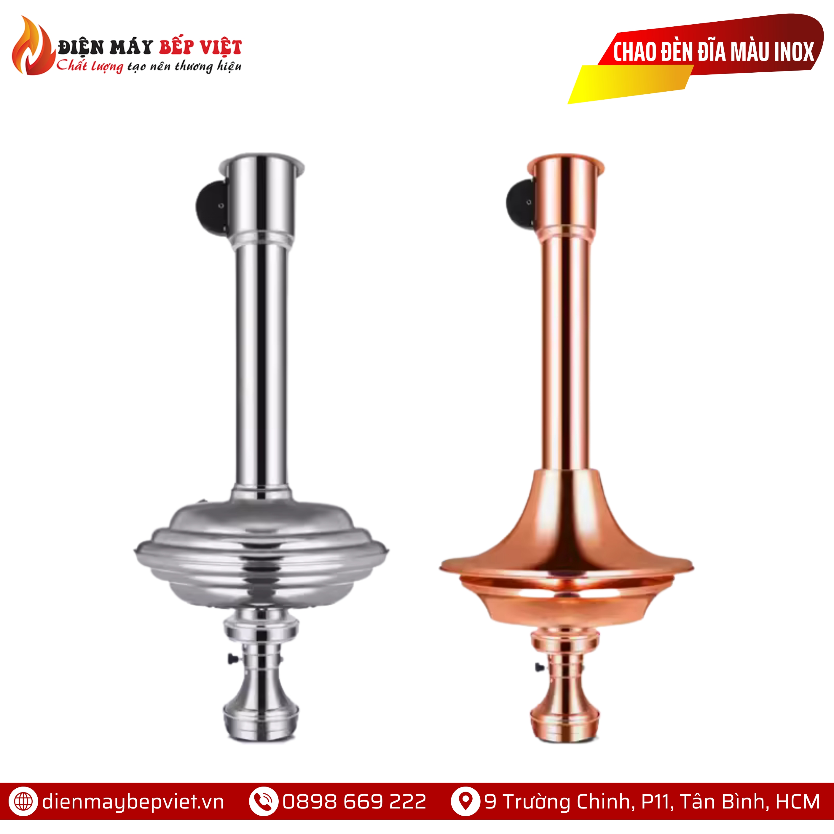 Chao Đèn Dạng Đĩa Màu Inox