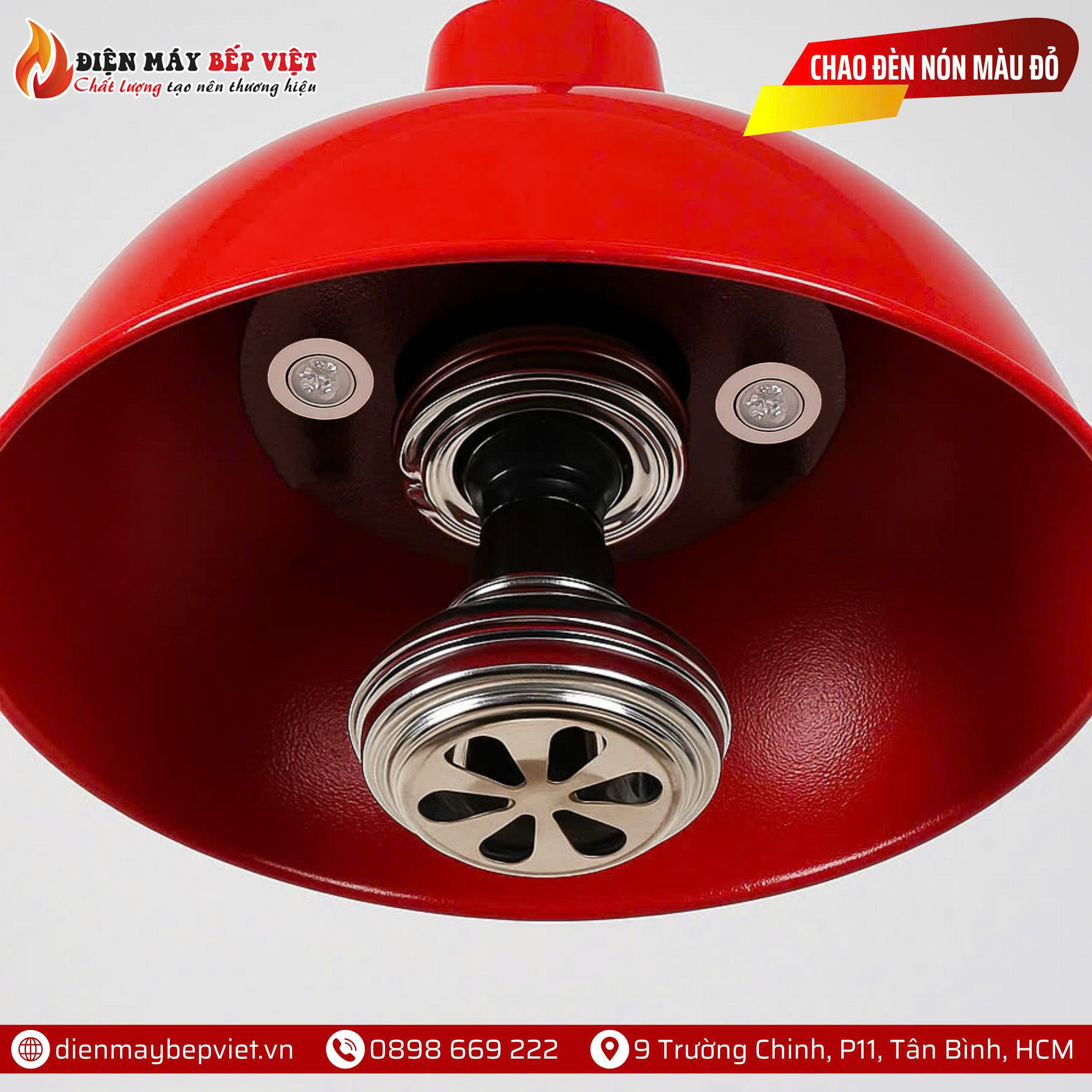 Chao Đèn Dạng Nón Màu Đỏ