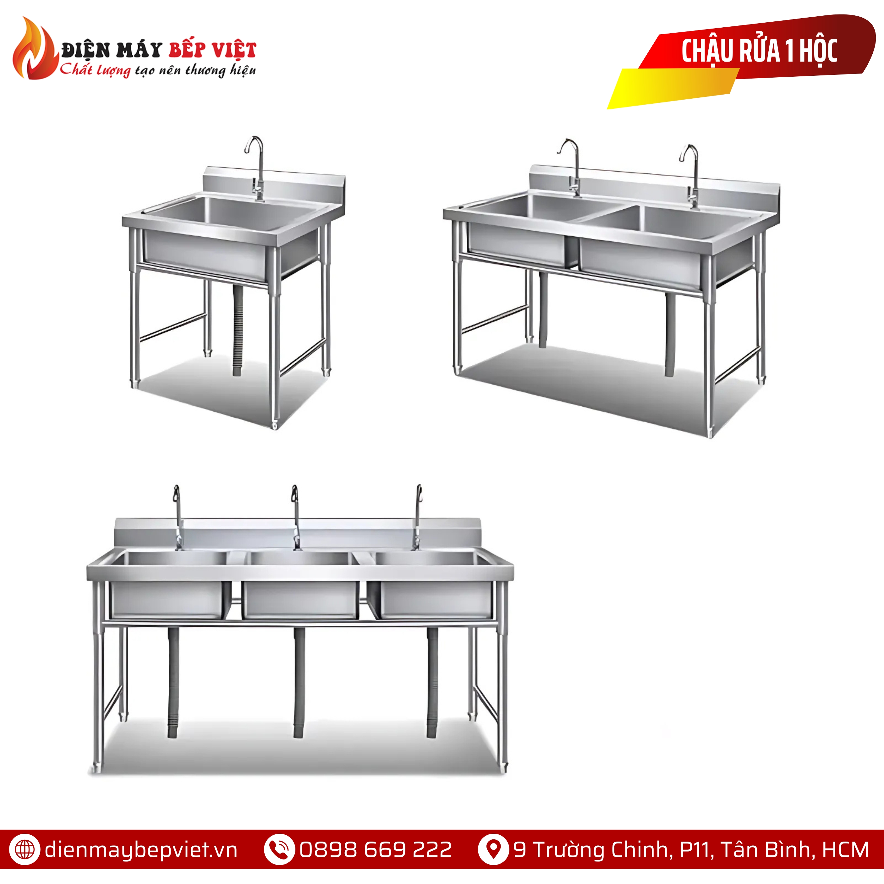 Chậu Rửa Inox 1 Hộc