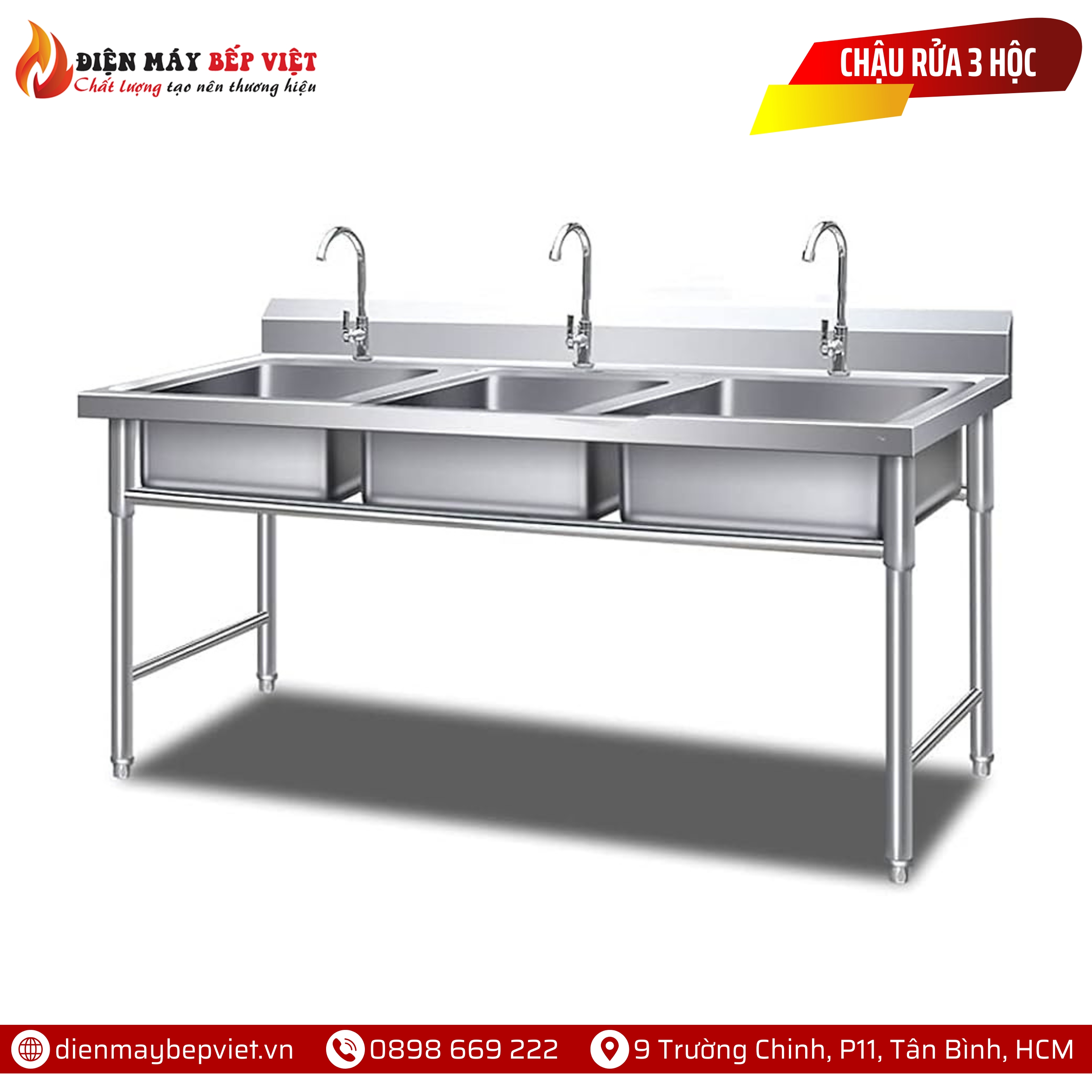 Chậu Rửa Inox 3 Hộc