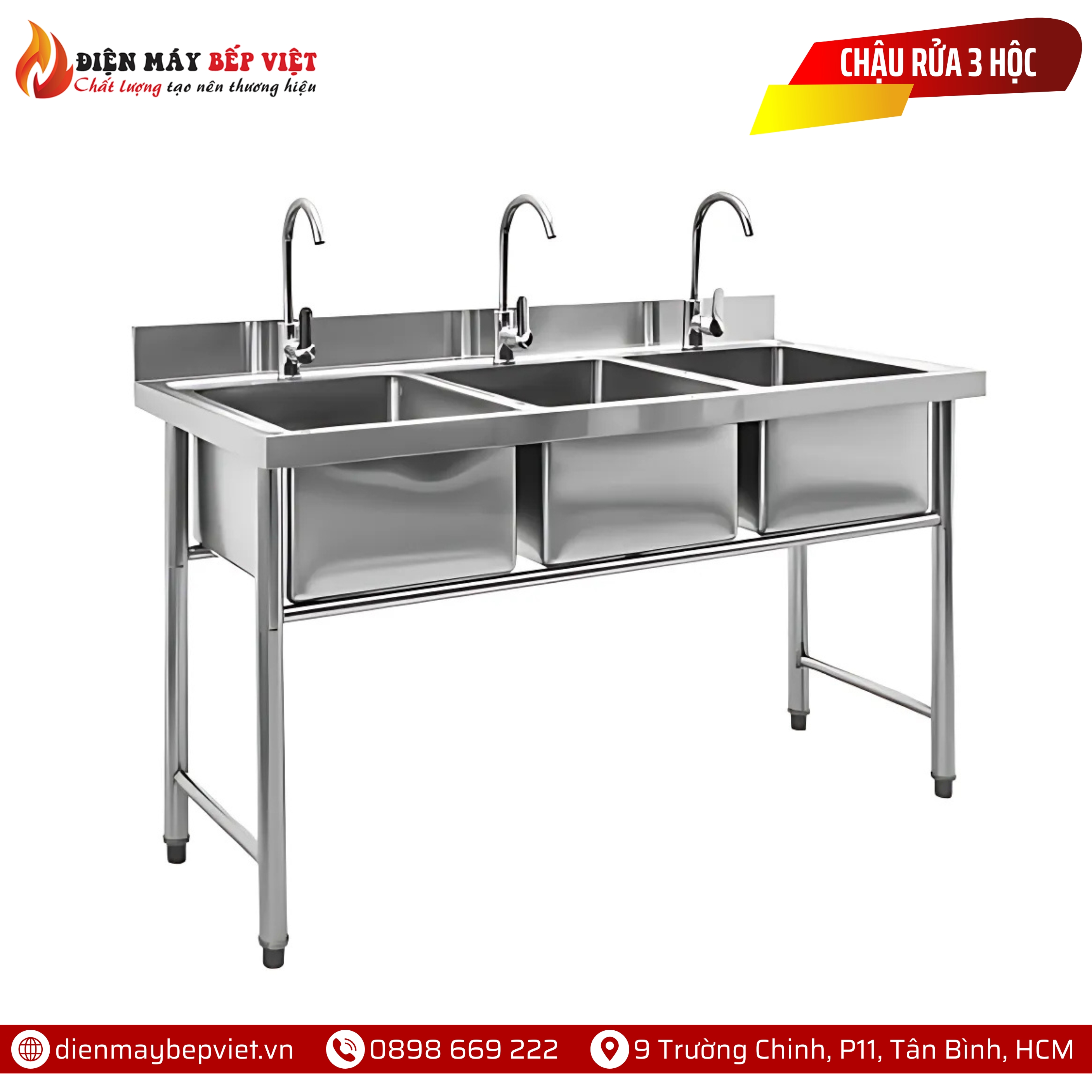 Chậu Rửa Inox 3 Hộc