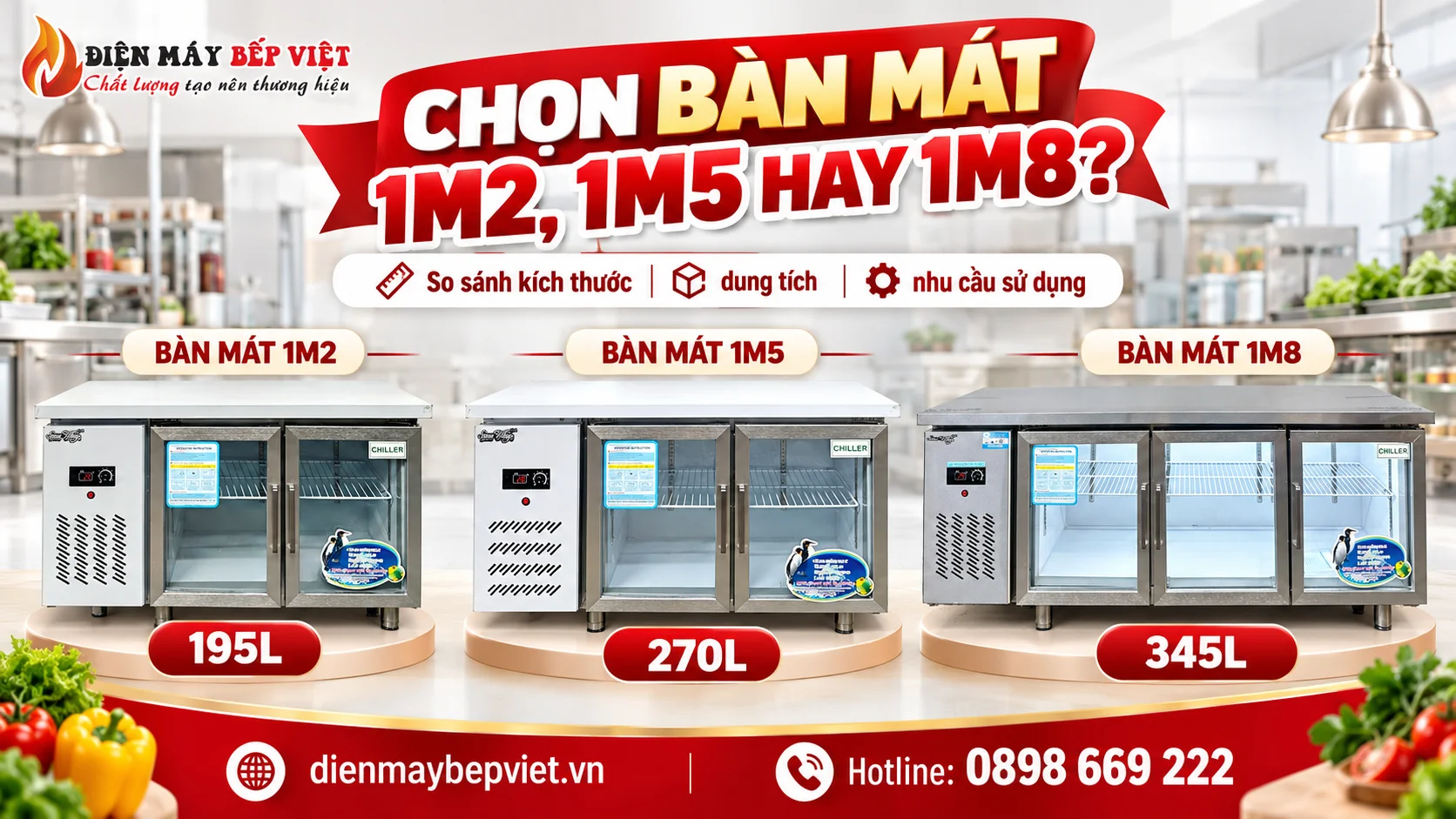 So sánh bàn mát cửa kính Snow Village 1m2 1m5 và 1m8