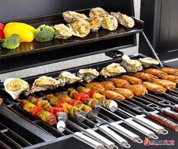 Bếp Nướng BBQ Grills Cao Cấp 4 Trong 1 (Hồng Ngoại+Gas+Than+Hun Khói) Sân Vườn Sang Trọng | IT-4518S