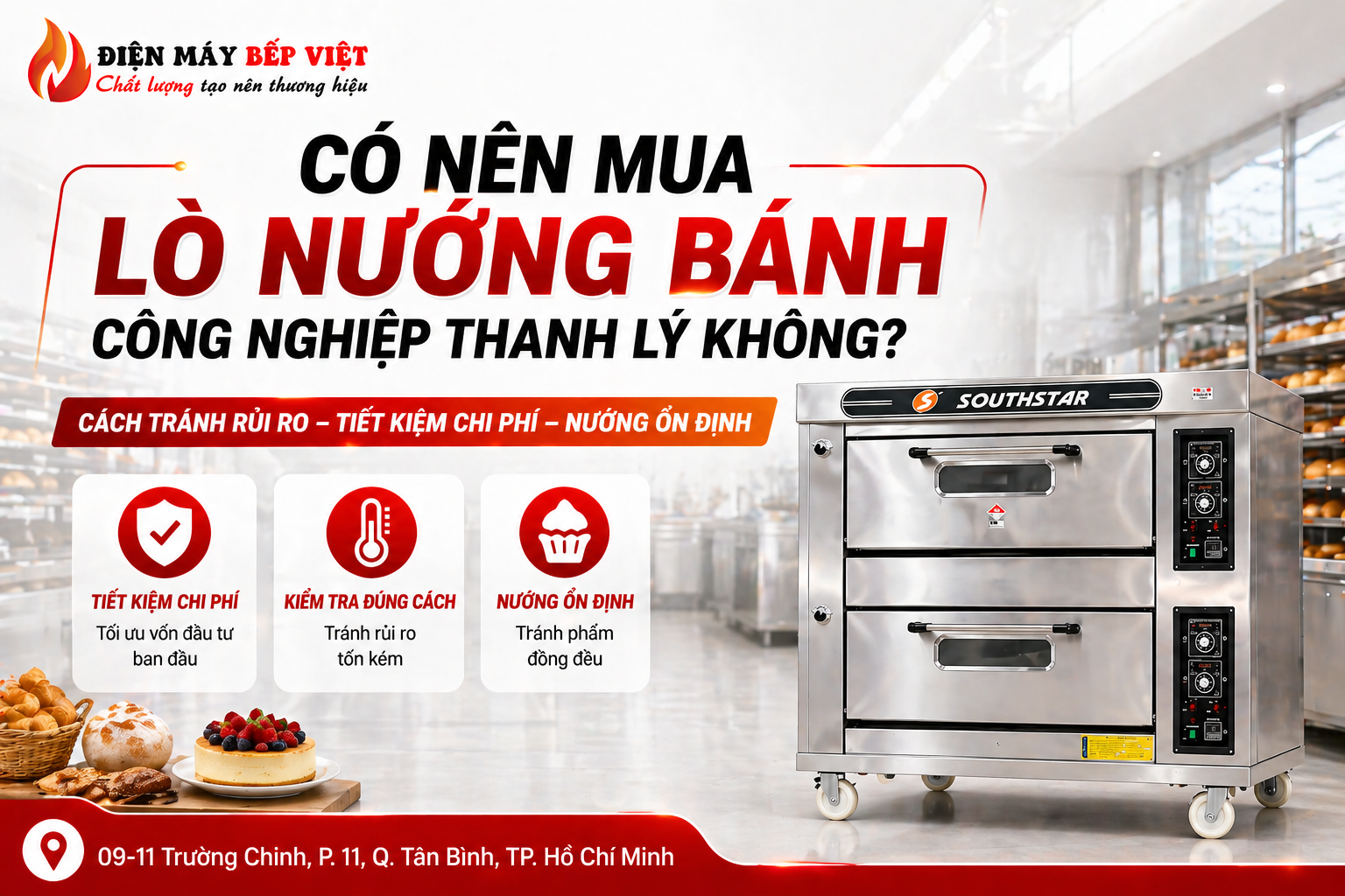 Hình minh họa có nên mua lò nướng bánh công nghiệp thanh lý không?