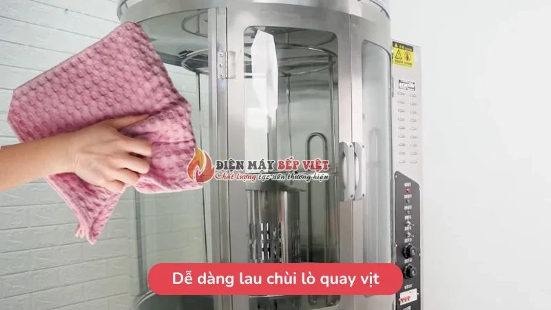 Dễ dàng lau chùi máy quay vịt